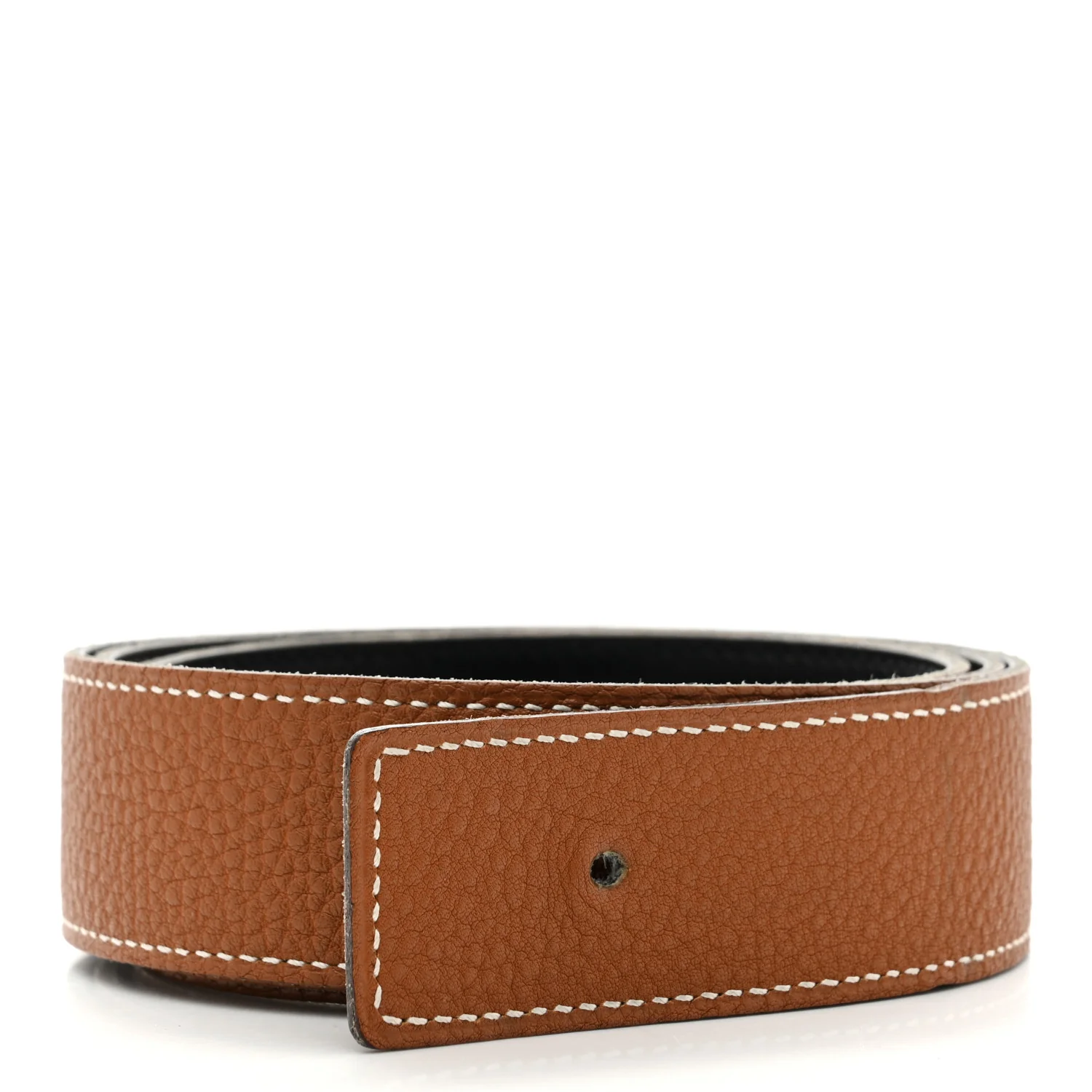 Box Togo Reversible 32mm Belt Strap 85 Black Gold - Image 2