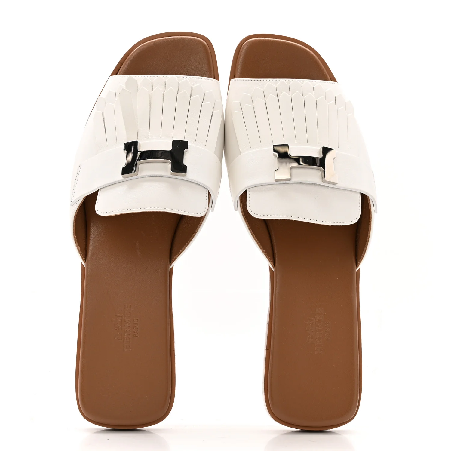 Calfskin Auteuil Sandals 40 White - Image 2