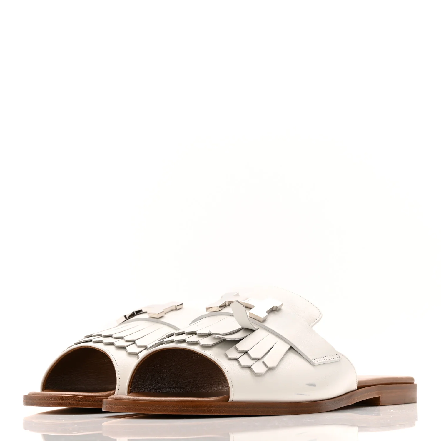 Calfskin Auteuil Sandals 40 White - Image 4