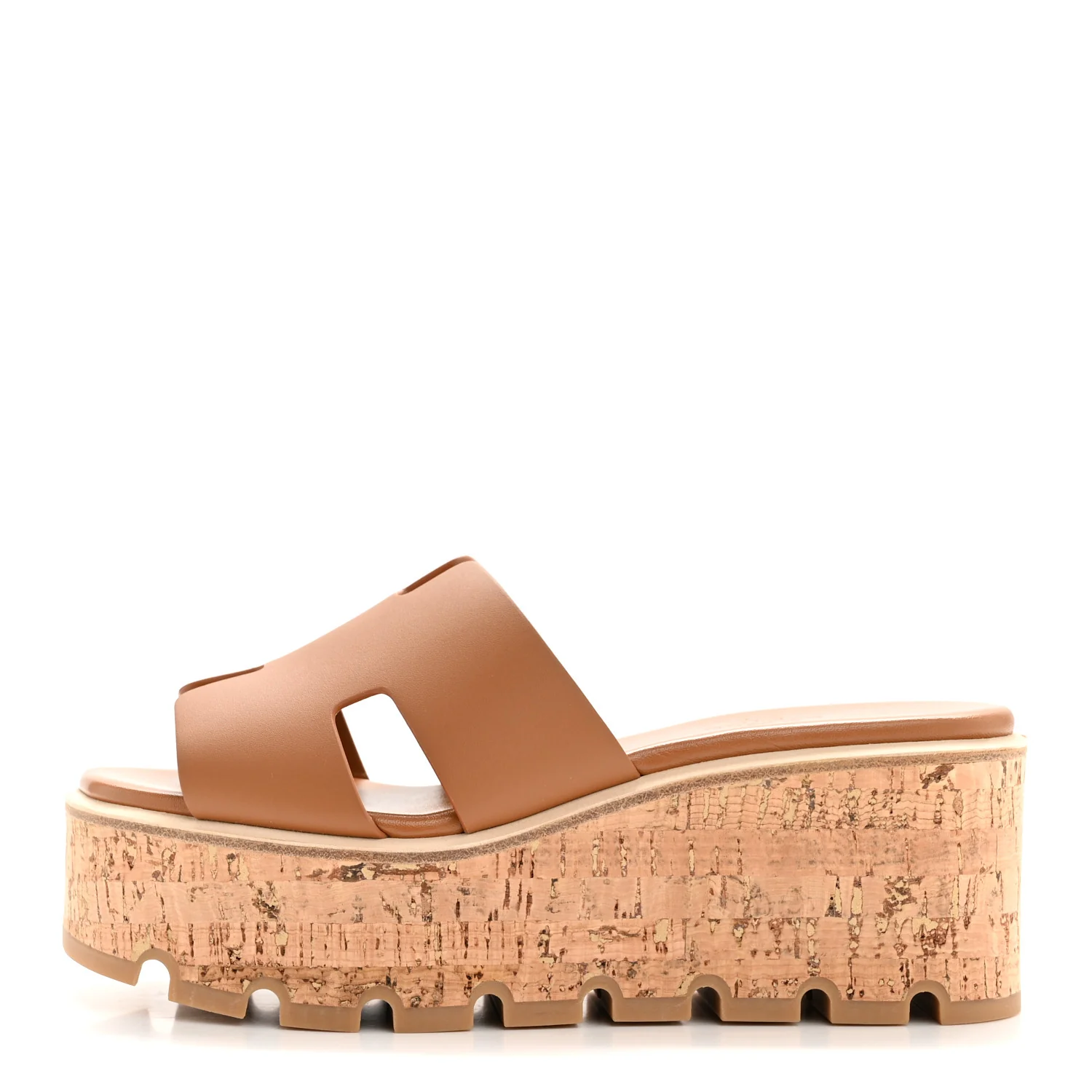 Calfskin Cork Eze 30 Sandals 36 Gold
