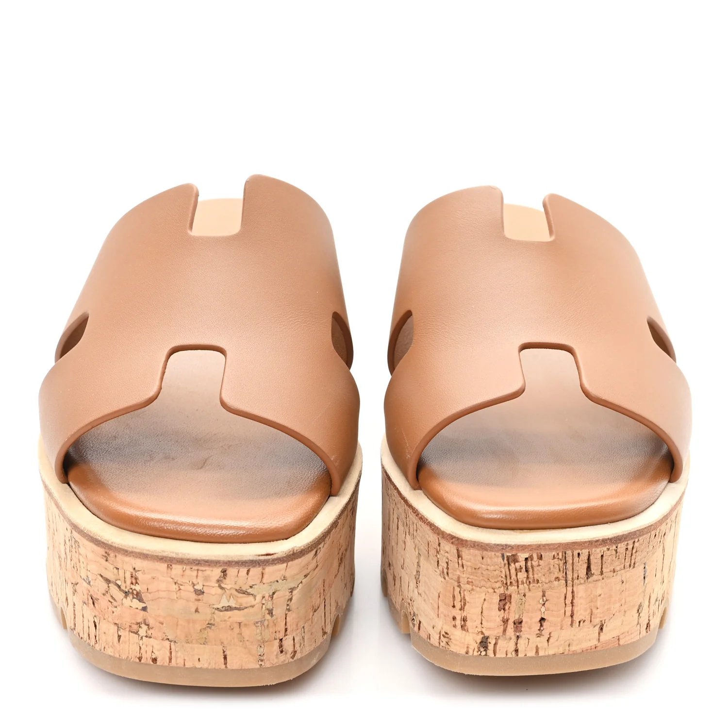 Calfskin Cork Eze 30 Sandals 38 Marron Glaise - Image 3