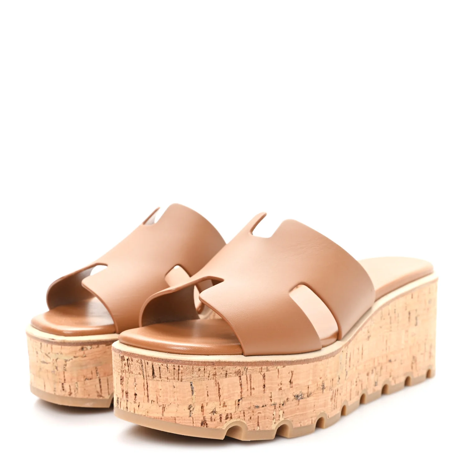 Calfskin Cork Eze 30 Sandals 38 Marron Glaise - Image 4