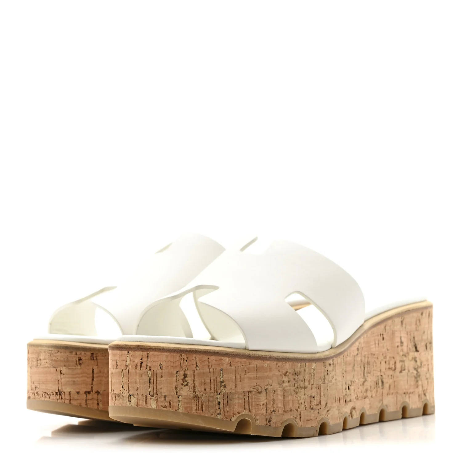 Calfskin Cork Eze 30 Sandals 39 White - Image 4