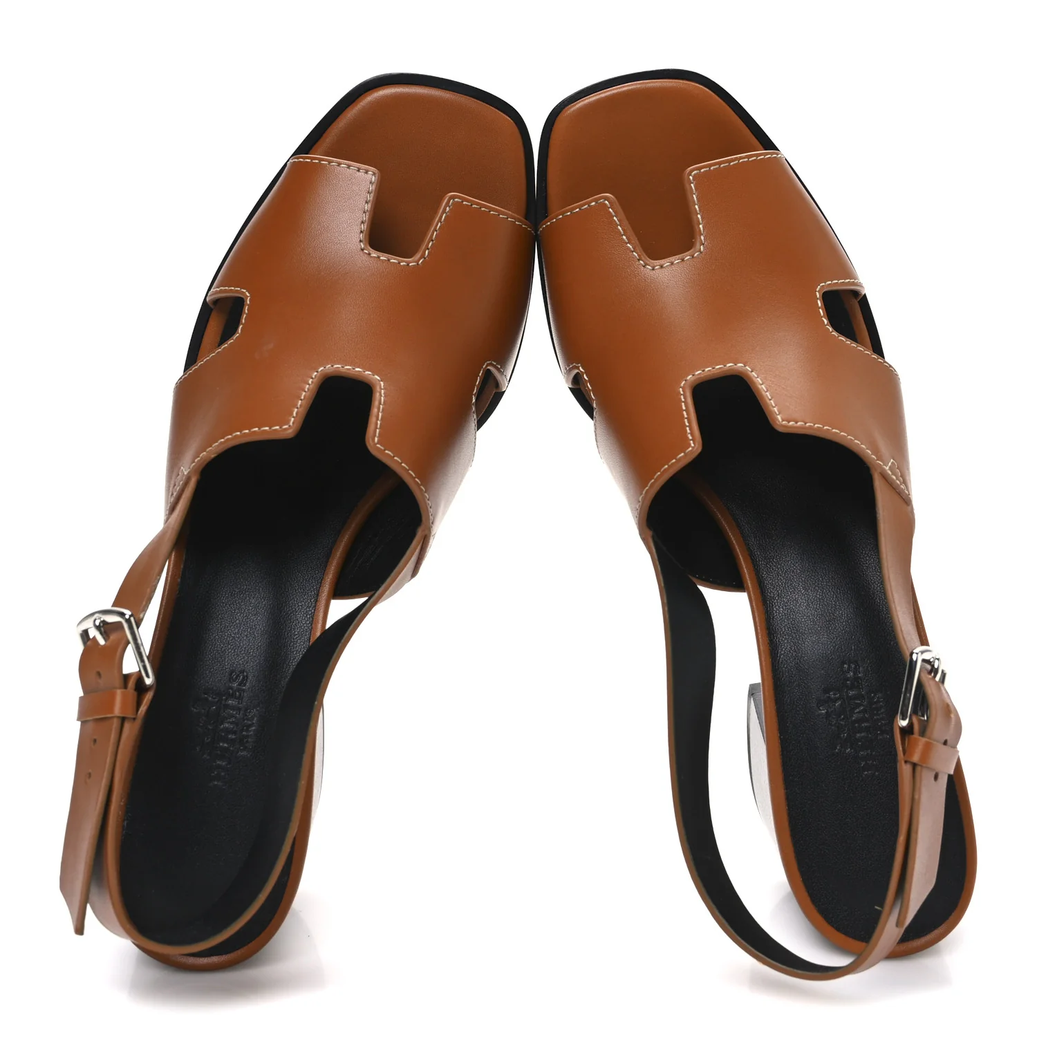 Calfskin Elbe 60 Sandals 37.5 Naturel - Image 2