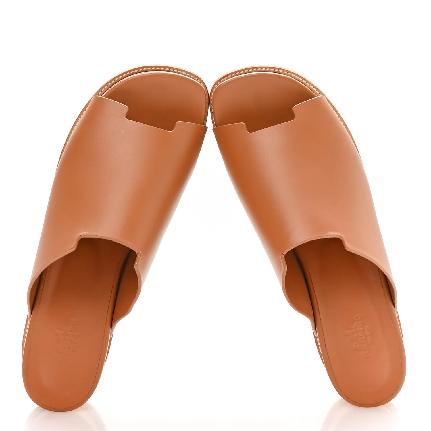 Calfskin Ellipse Mules 38 Marron Glaise - Image 3