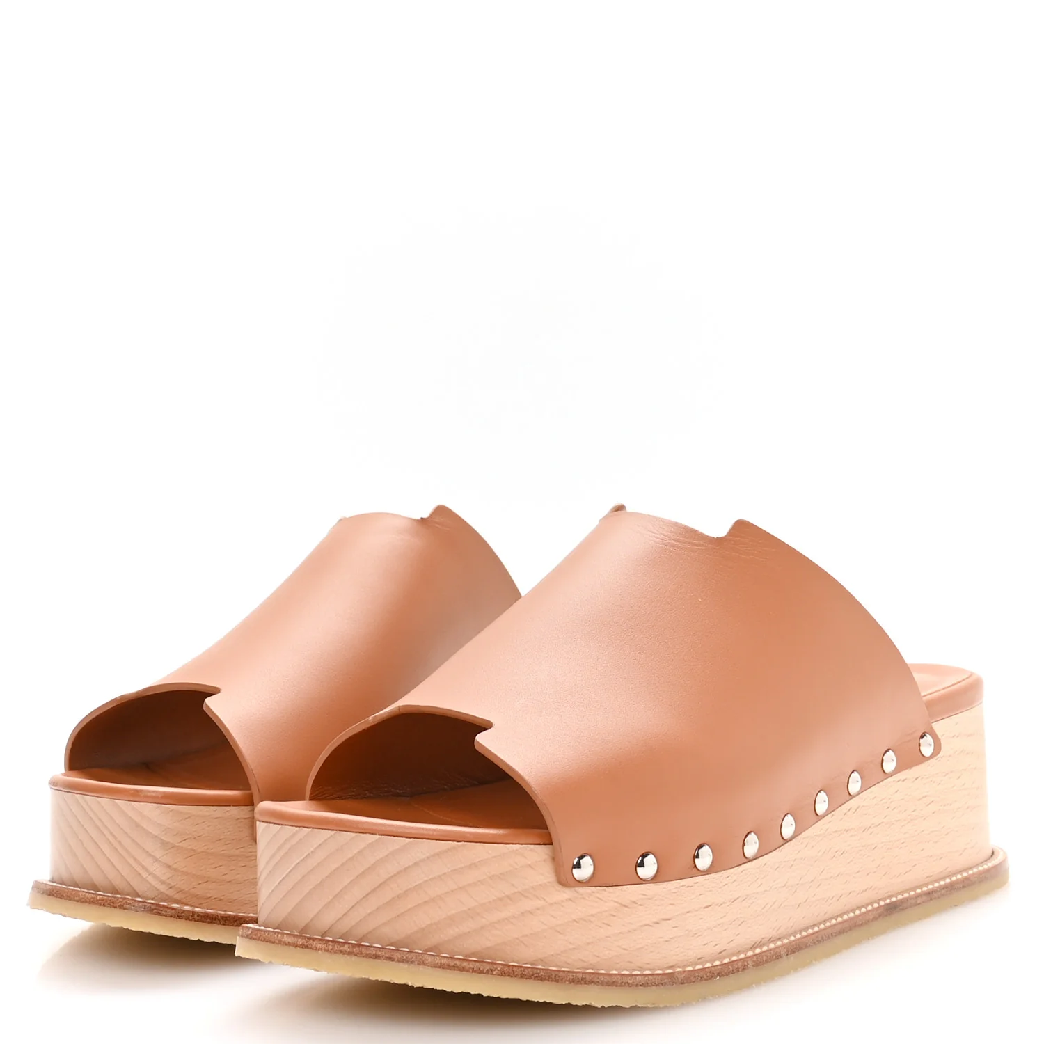 Calfskin Ellipse Mules 38 Marron Glaise - Image 5