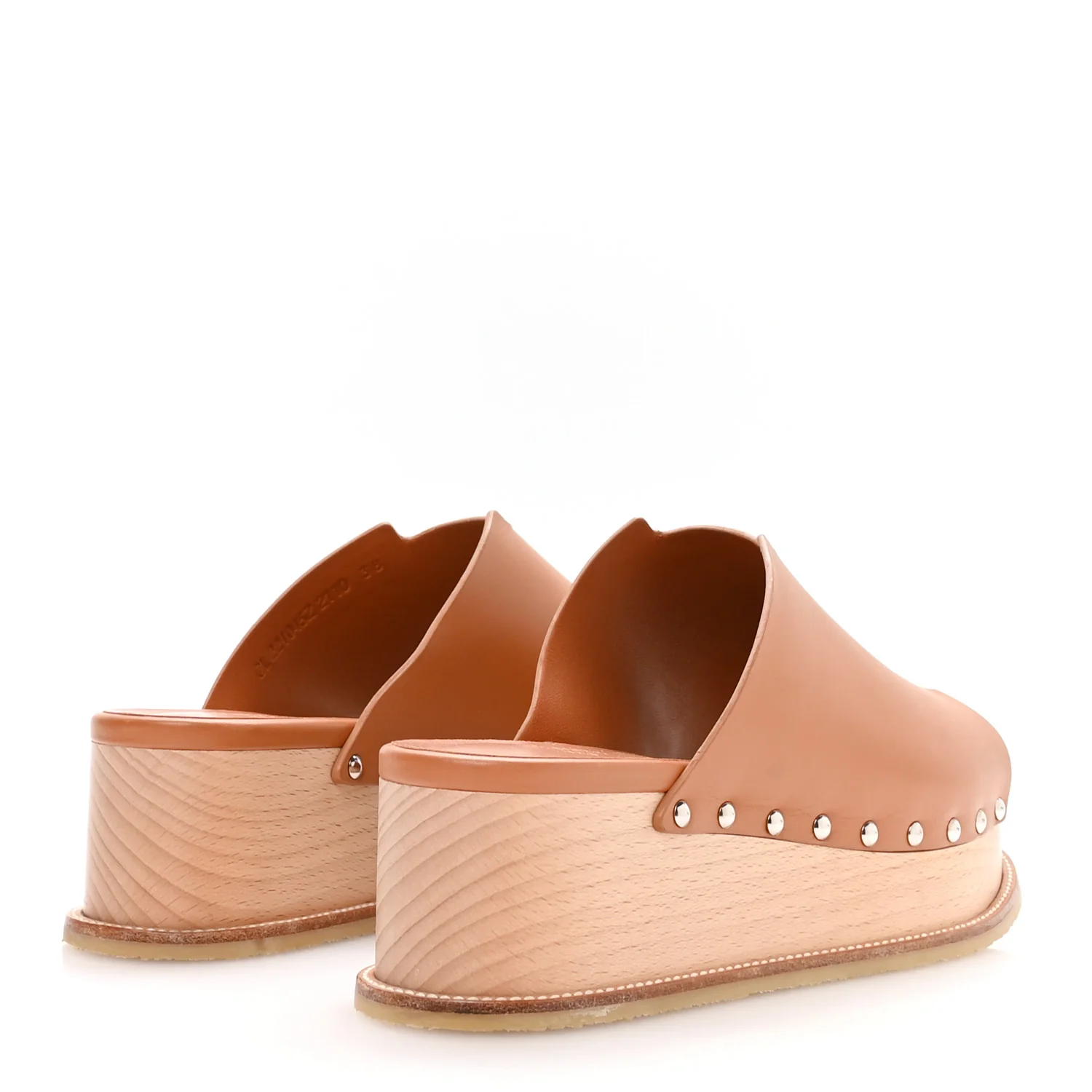 Calfskin Ellipse Mules 38 Marron Glaise - Image 6