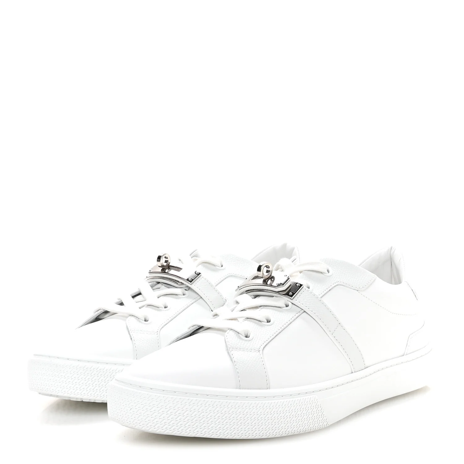 Calfskin Epsom Mens Day Sneakers 42 White - Image 4