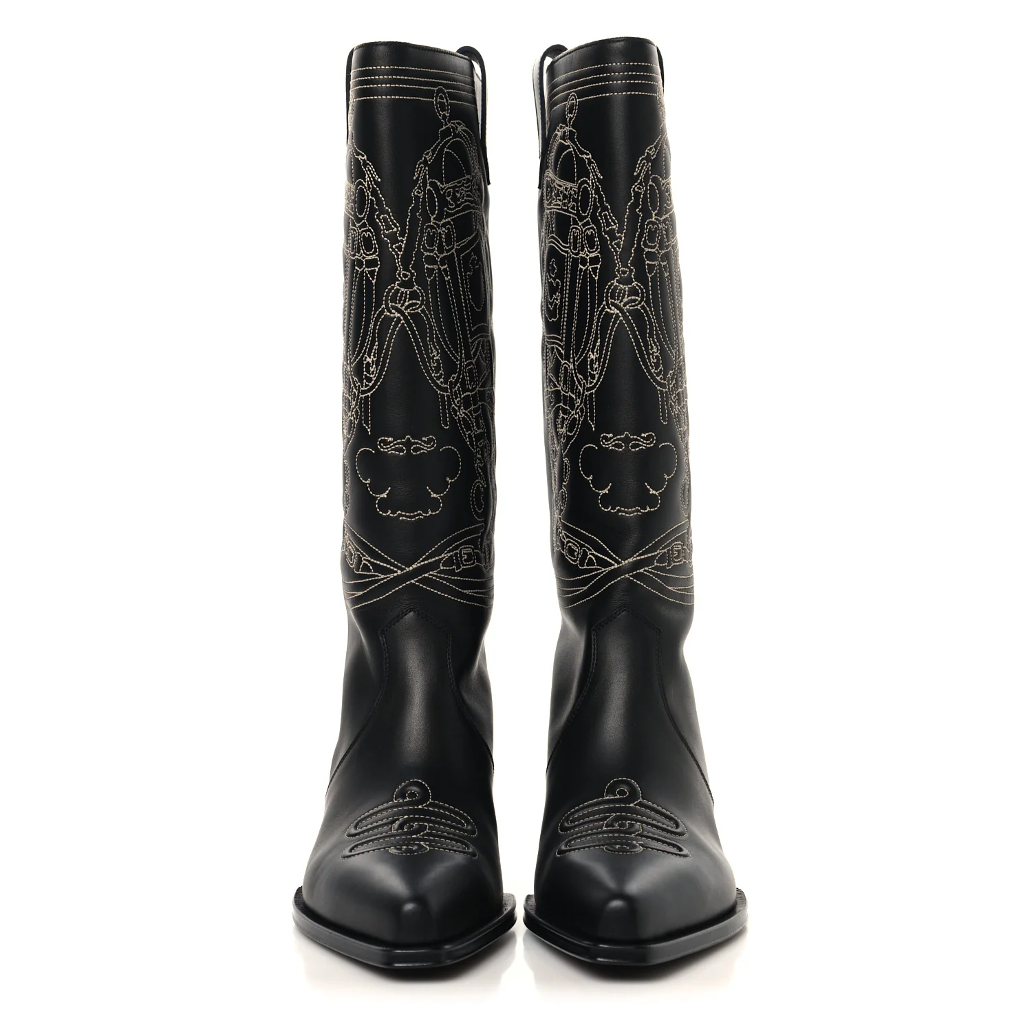 Calfskin Folk 35 Boots 38.5 Black - Image 2