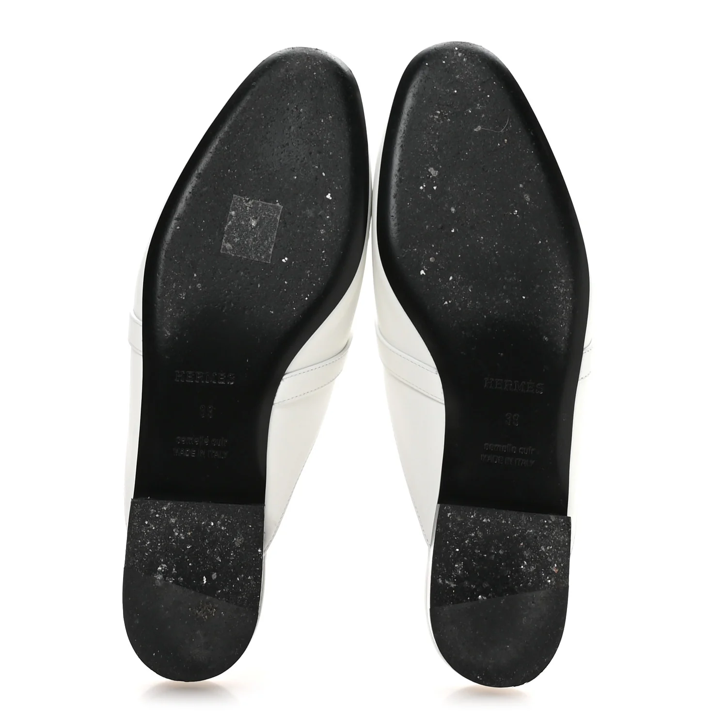 Calfskin Fringe Oz Mules 39 White - Image 6