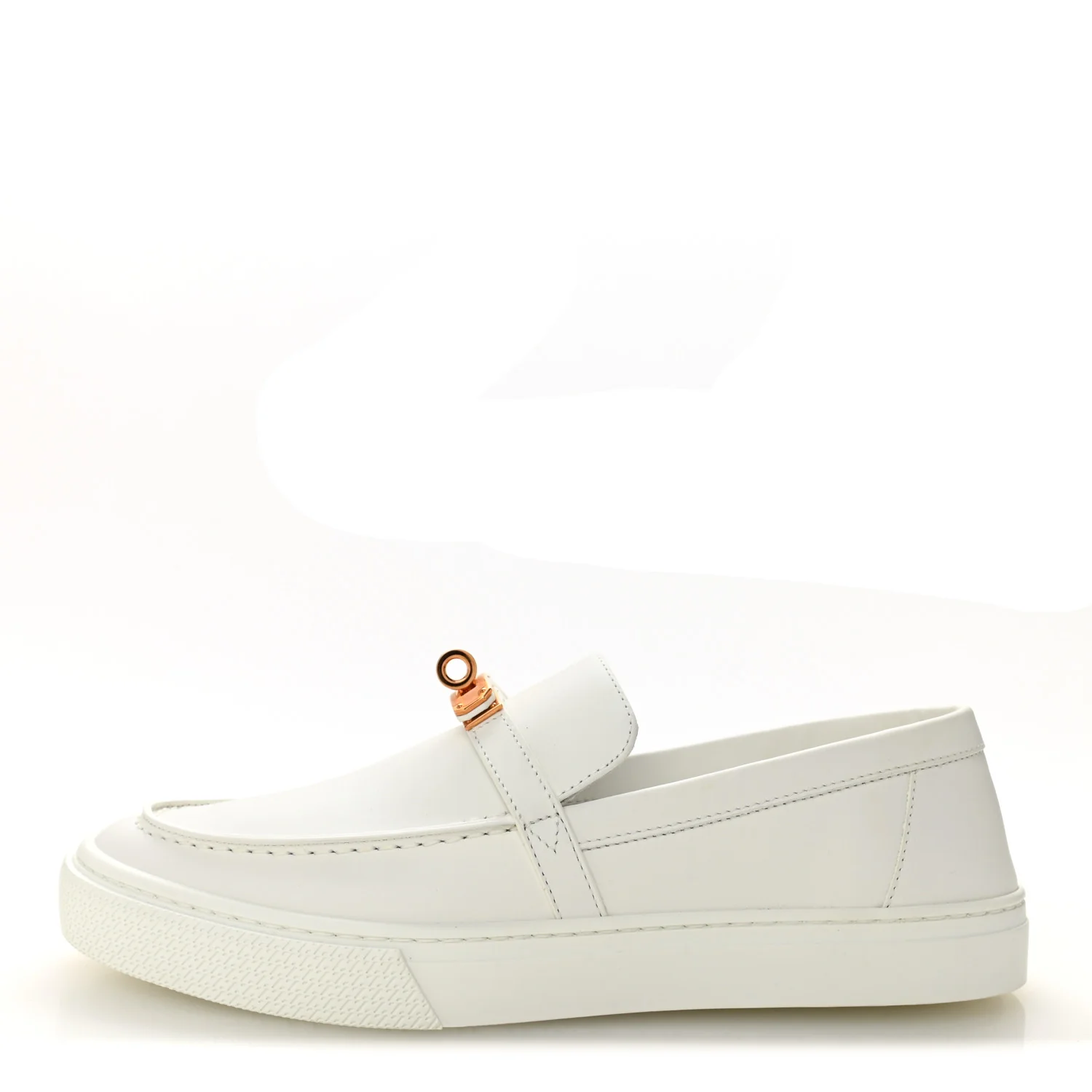 Calfskin Game Slip On Sneakers 39 White