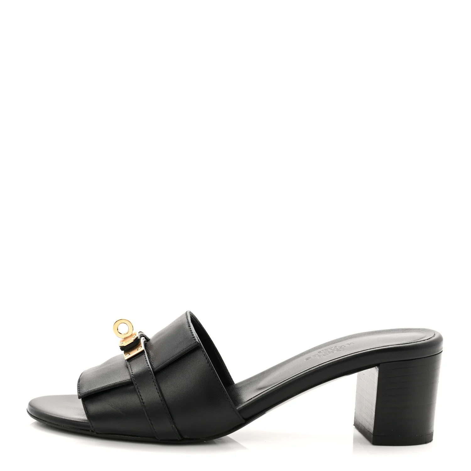Calfskin Gigi 50 Sandals 38 Black
