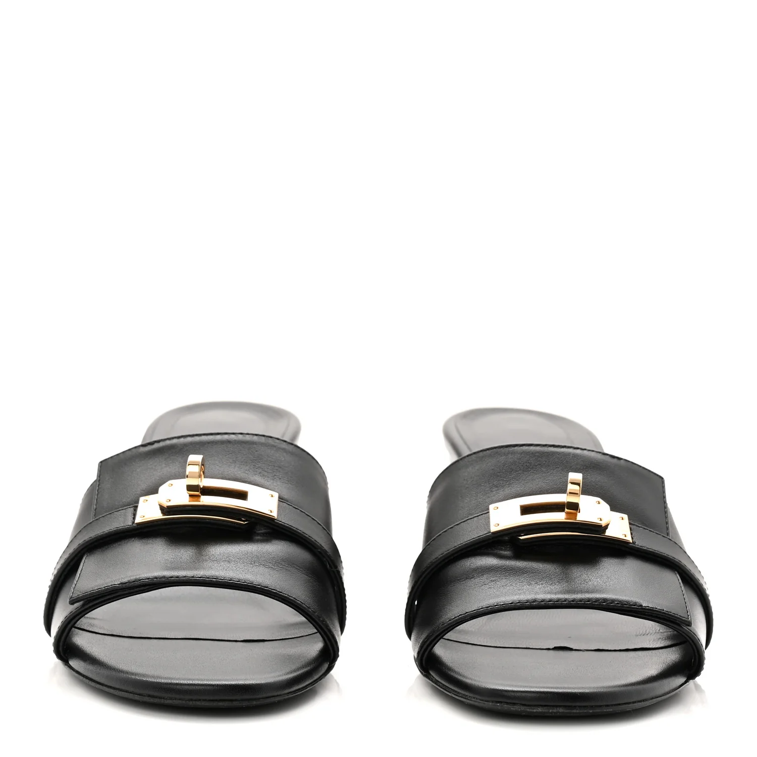 Calfskin Gigi 50 Sandals 38 Black - Image 2