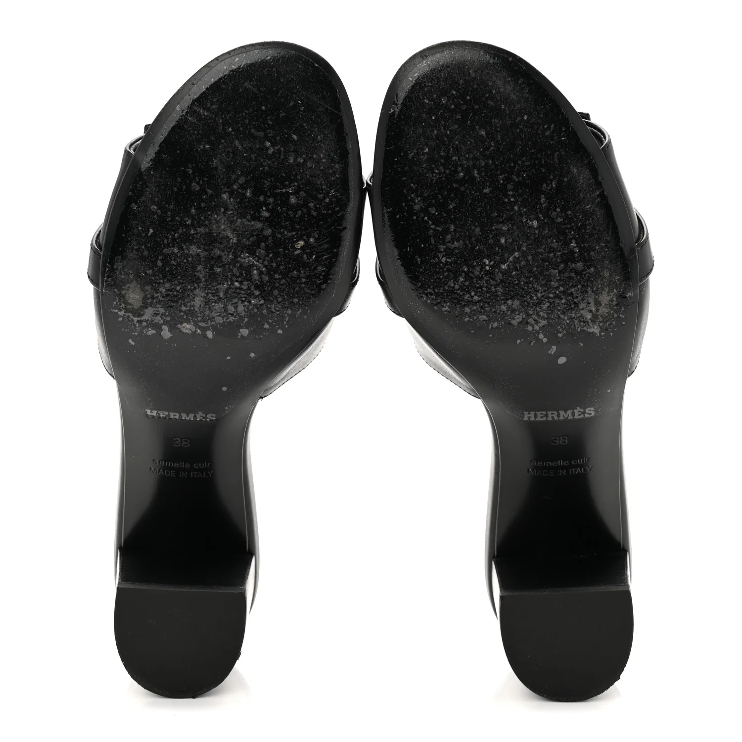 Calfskin Gigi 50 Sandals 38 Black - Image 6