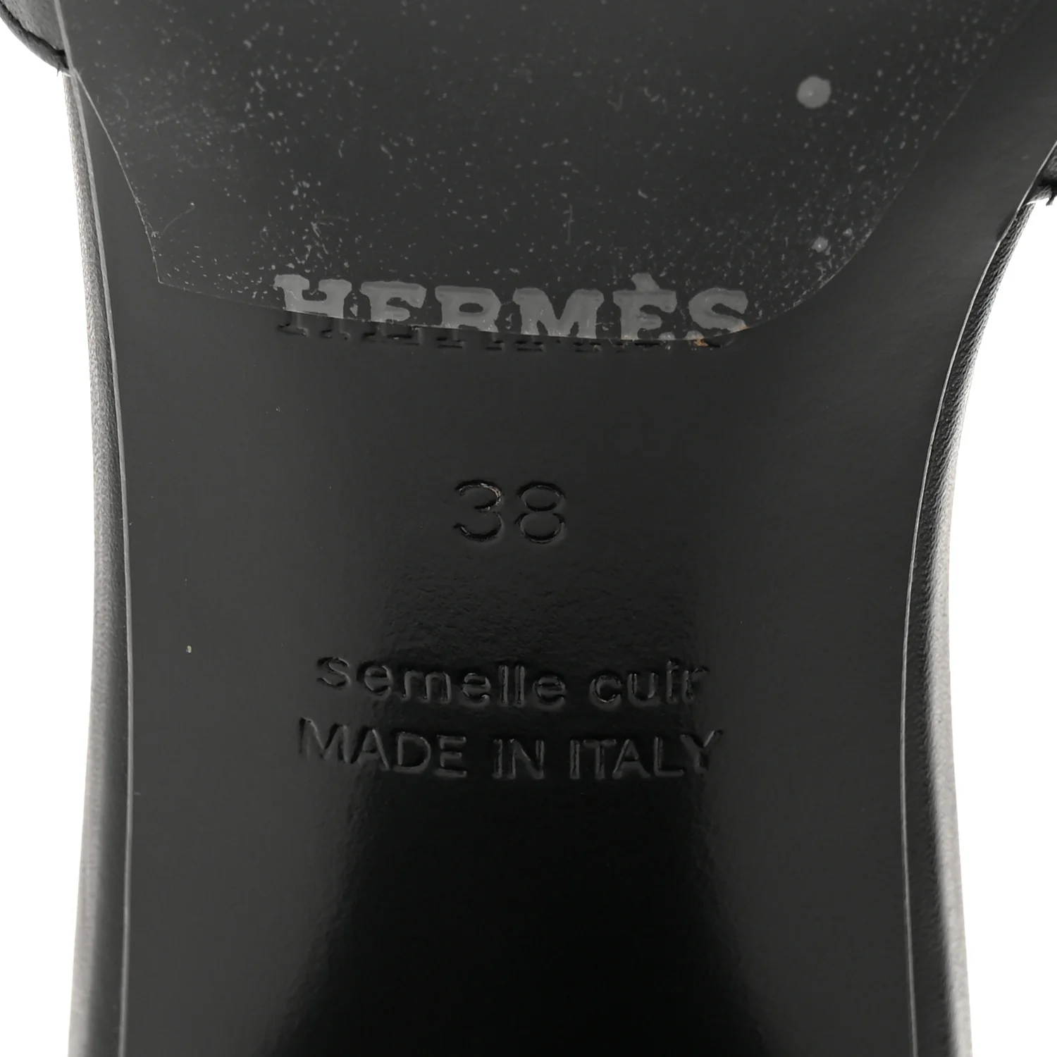 Calfskin Gigi 50 Sandals 38 Black - Image 7