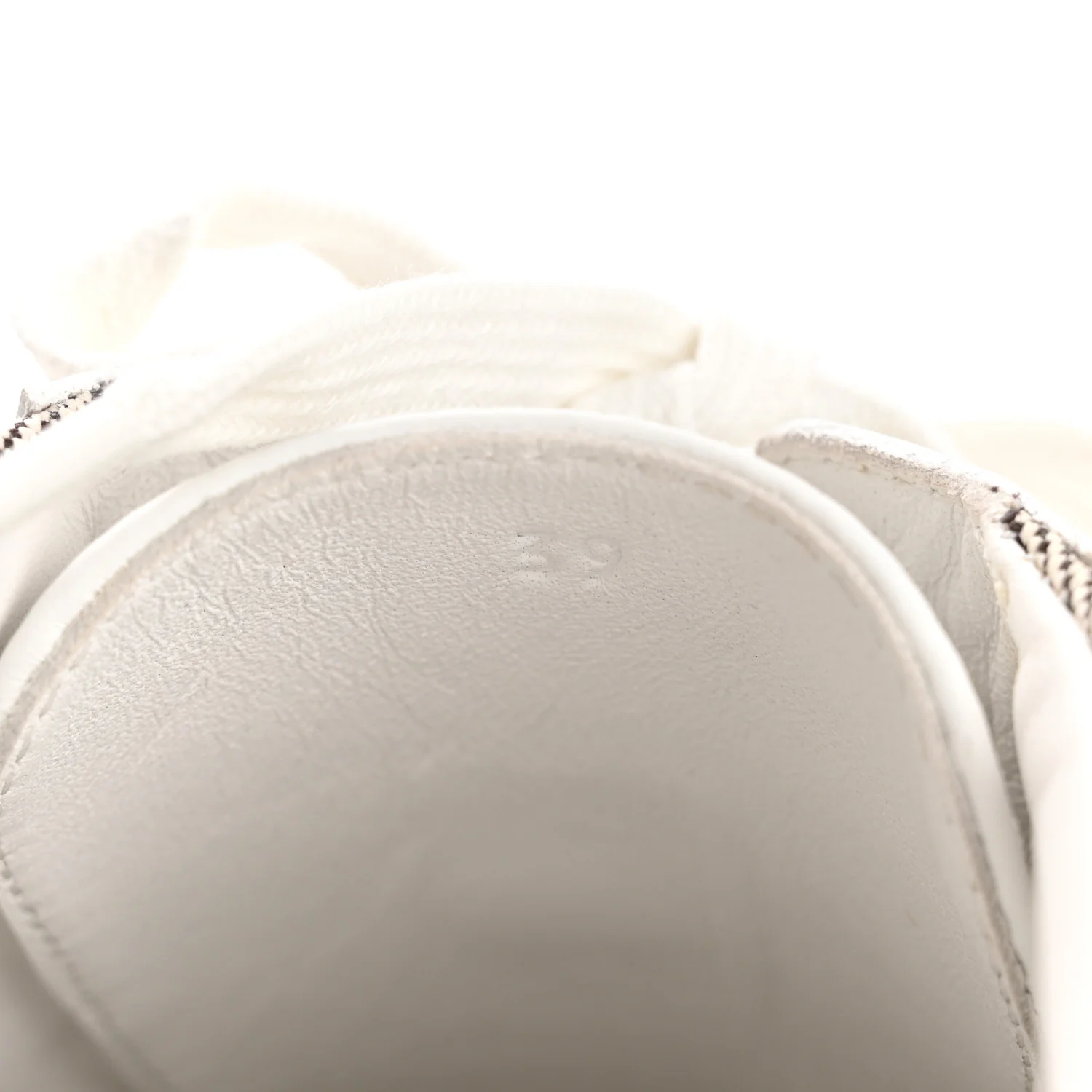 Calfskin H Canvas Keep Mule Sneakers 39 Prunoir White - Image 8