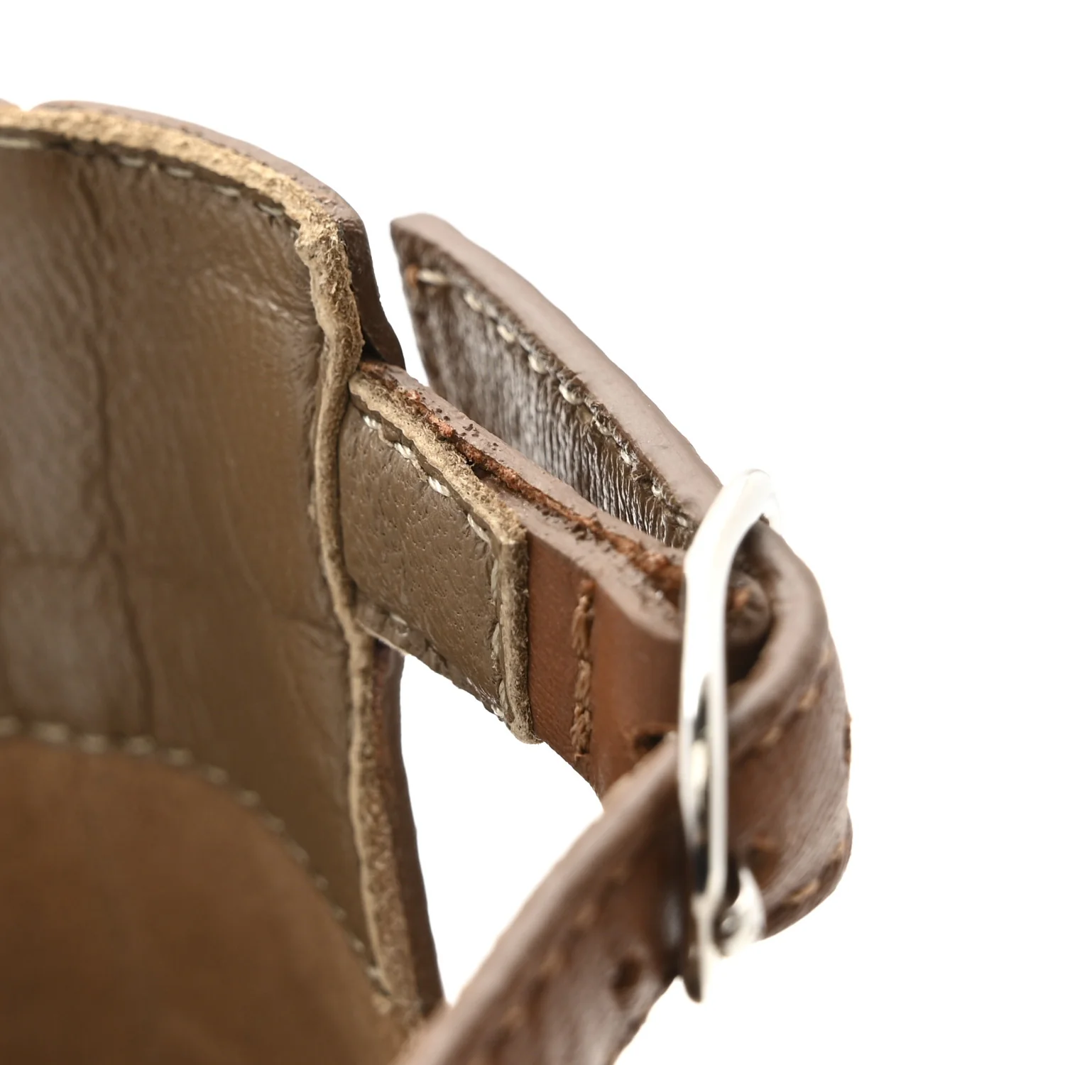 Calfskin Legend Wedge Sandals 37 Gold - Image 11