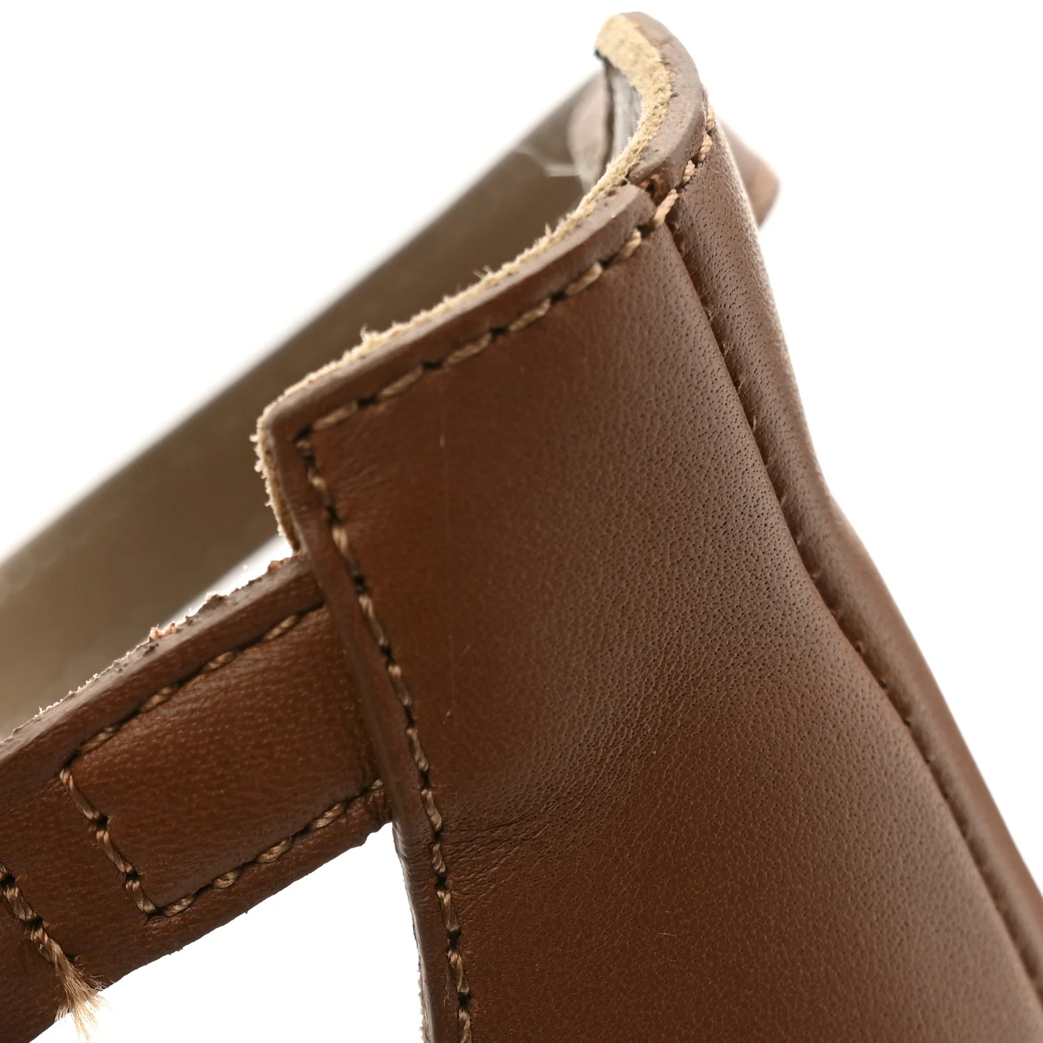 Calfskin Legend Wedge Sandals 37 Gold - Image 12