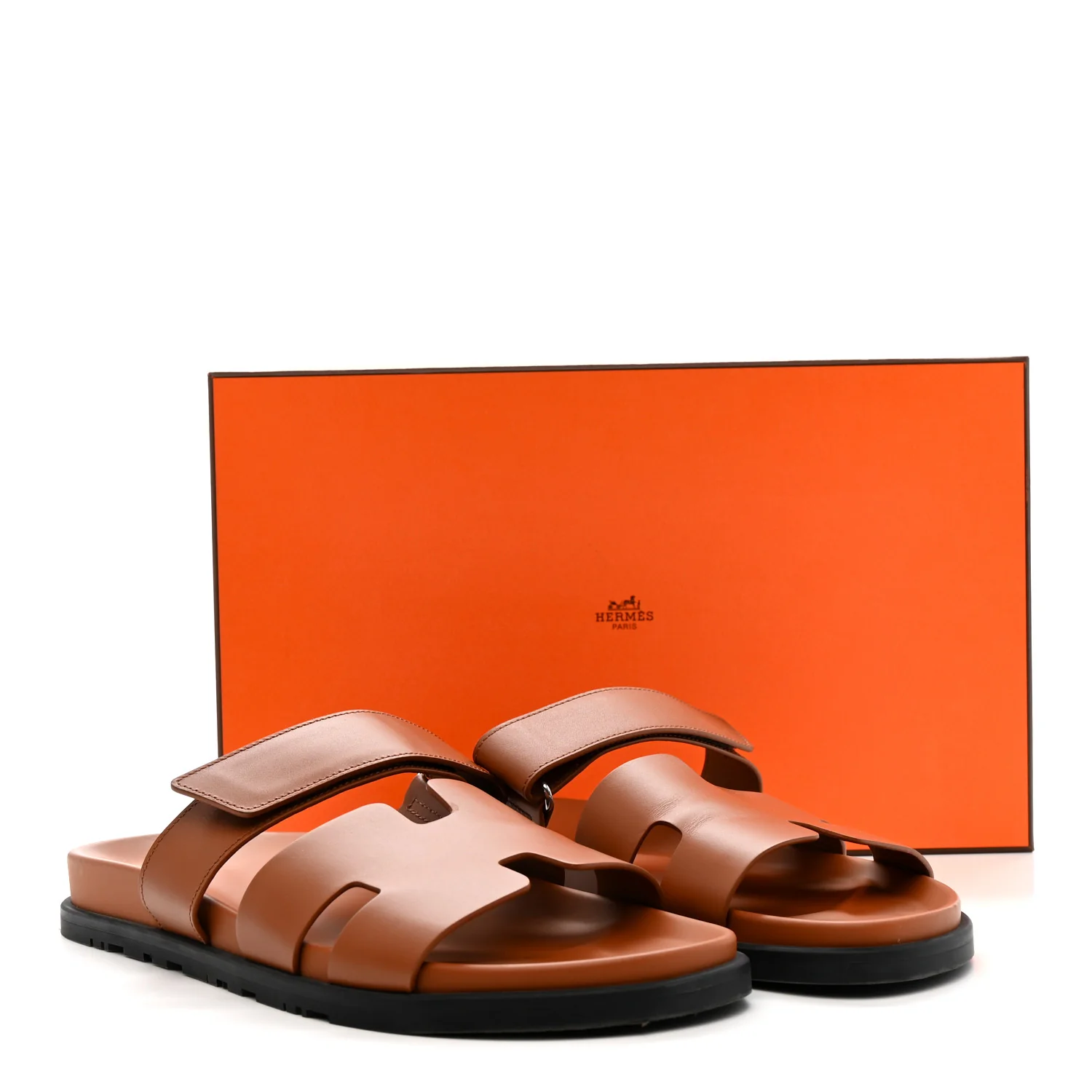 Calfskin Mens Chypre Sandals 44 Marron Dore - Image 10