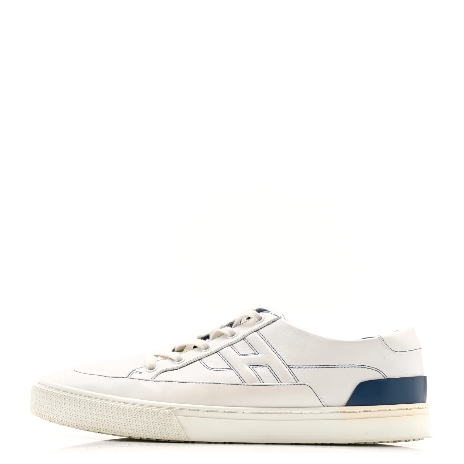 Calfskin Mens Deep Sneakers 44 White Bleu