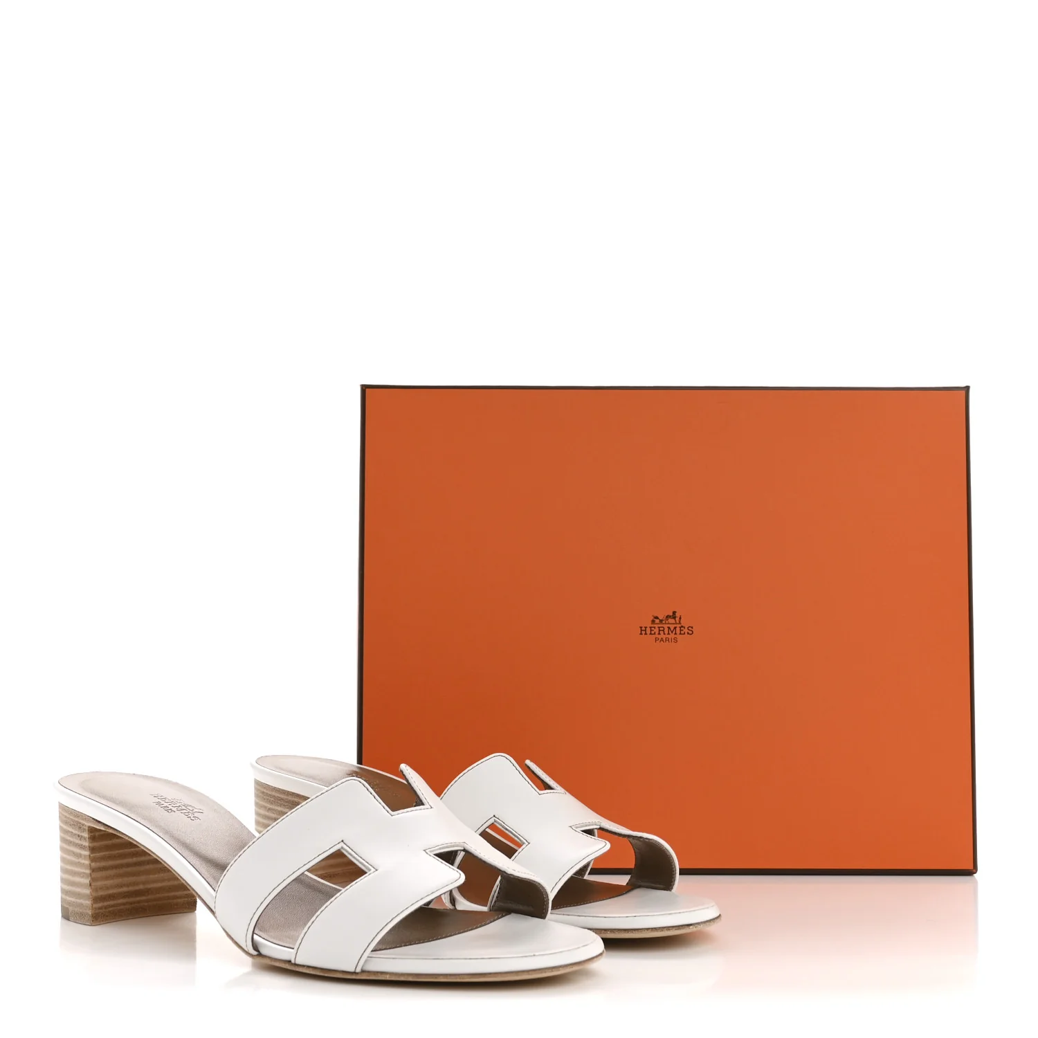 Calfskin Oasis Sandals 39.5 White - Image 10