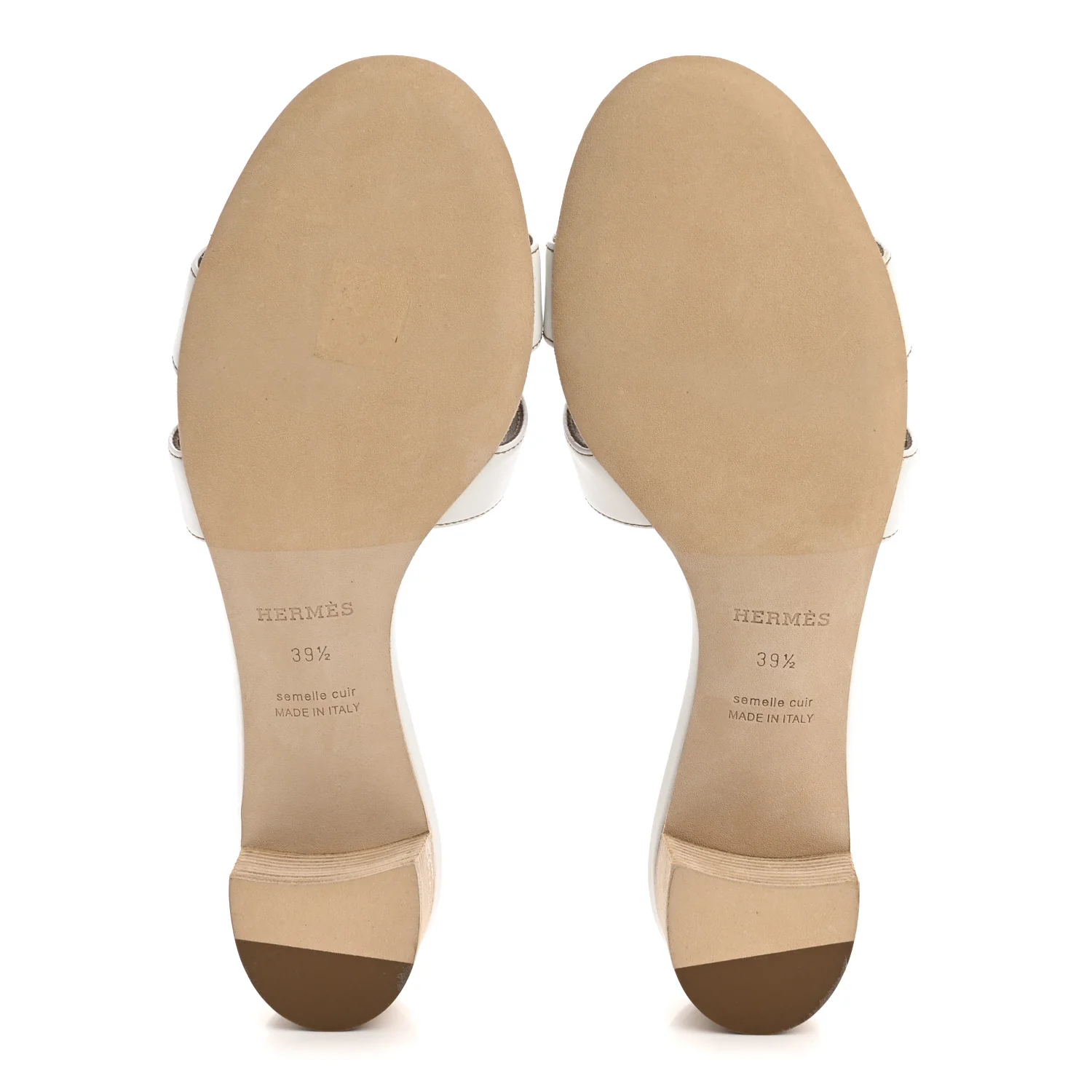 Calfskin Oasis Sandals 39.5 White - Image 6
