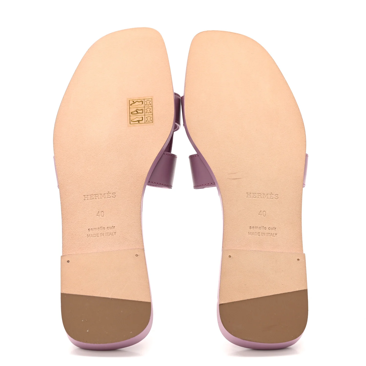 Calfskin Oran Sandals 40 Bruyère - Image 6