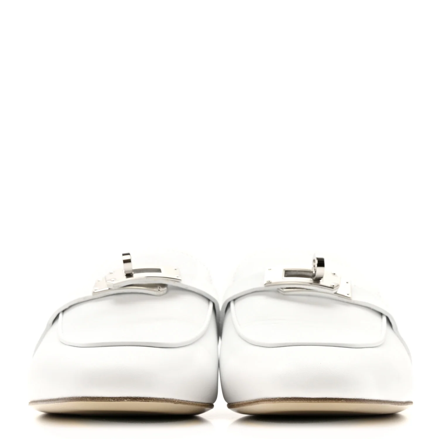 Calfskin Oz Mules 38.5 White - Image 3