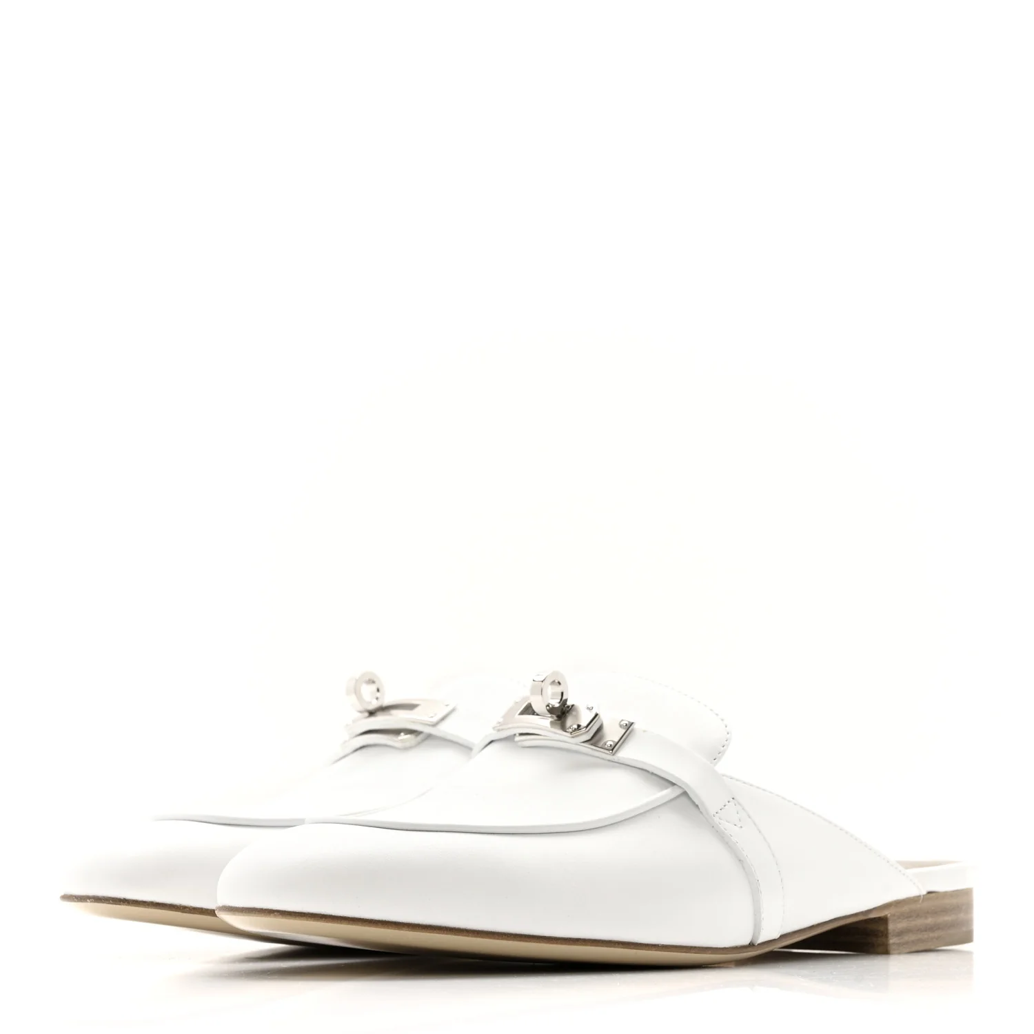 Calfskin Oz Mules 38.5 White - Image 4