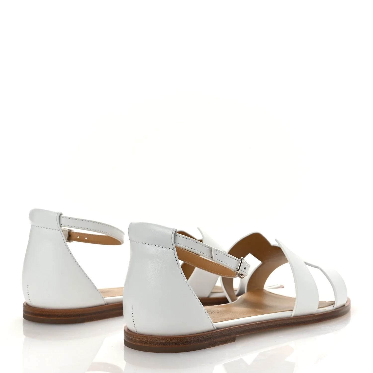 Calfskin Santorini Sandals 38 White - Image 5