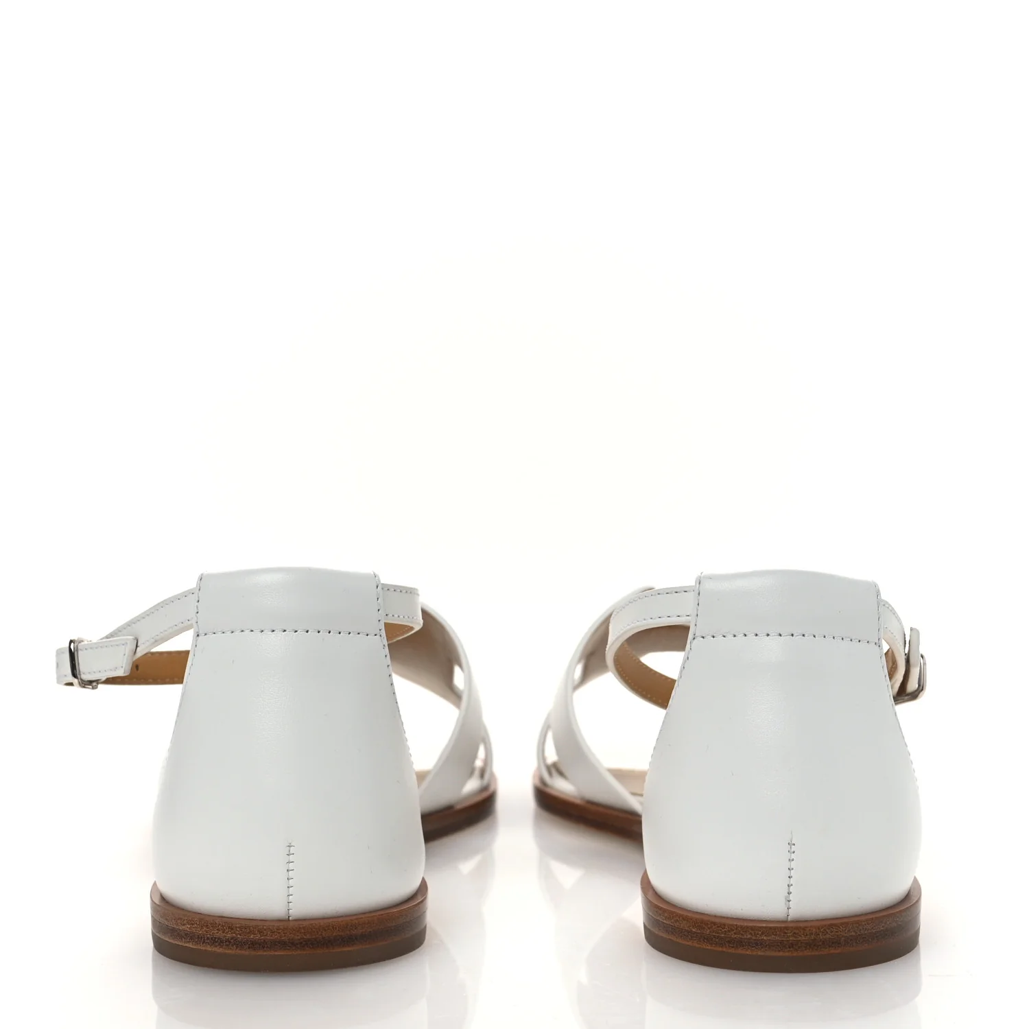 Calfskin Santorini Sandals 38 White - Image 6