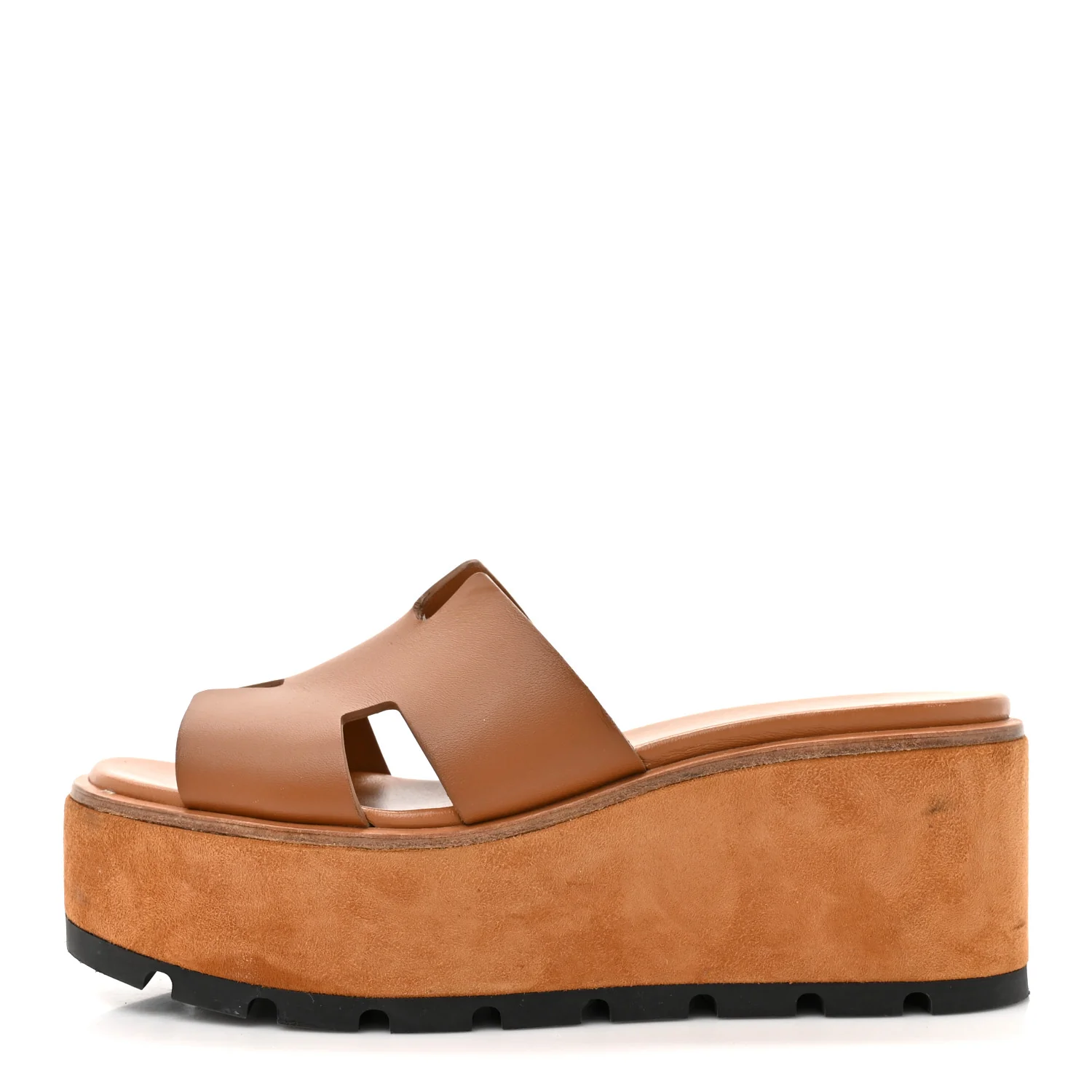 Calfskin Suede Goatskin Eze 30 Sandals 37 Marron Glaise