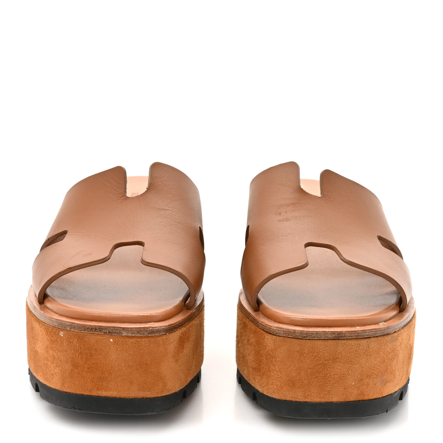 Calfskin Suede Goatskin Eze 30 Sandals 37 Marron Glaise - Image 3