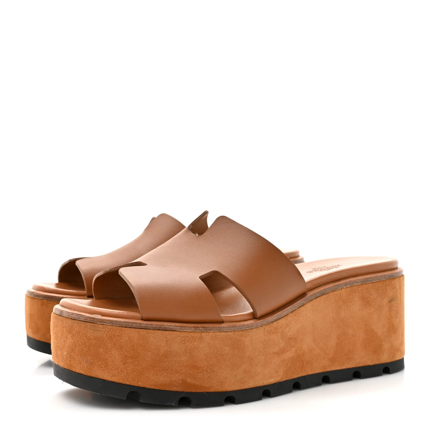Calfskin Suede Goatskin Eze 30 Sandals 37 Marron Glaise - Image 4