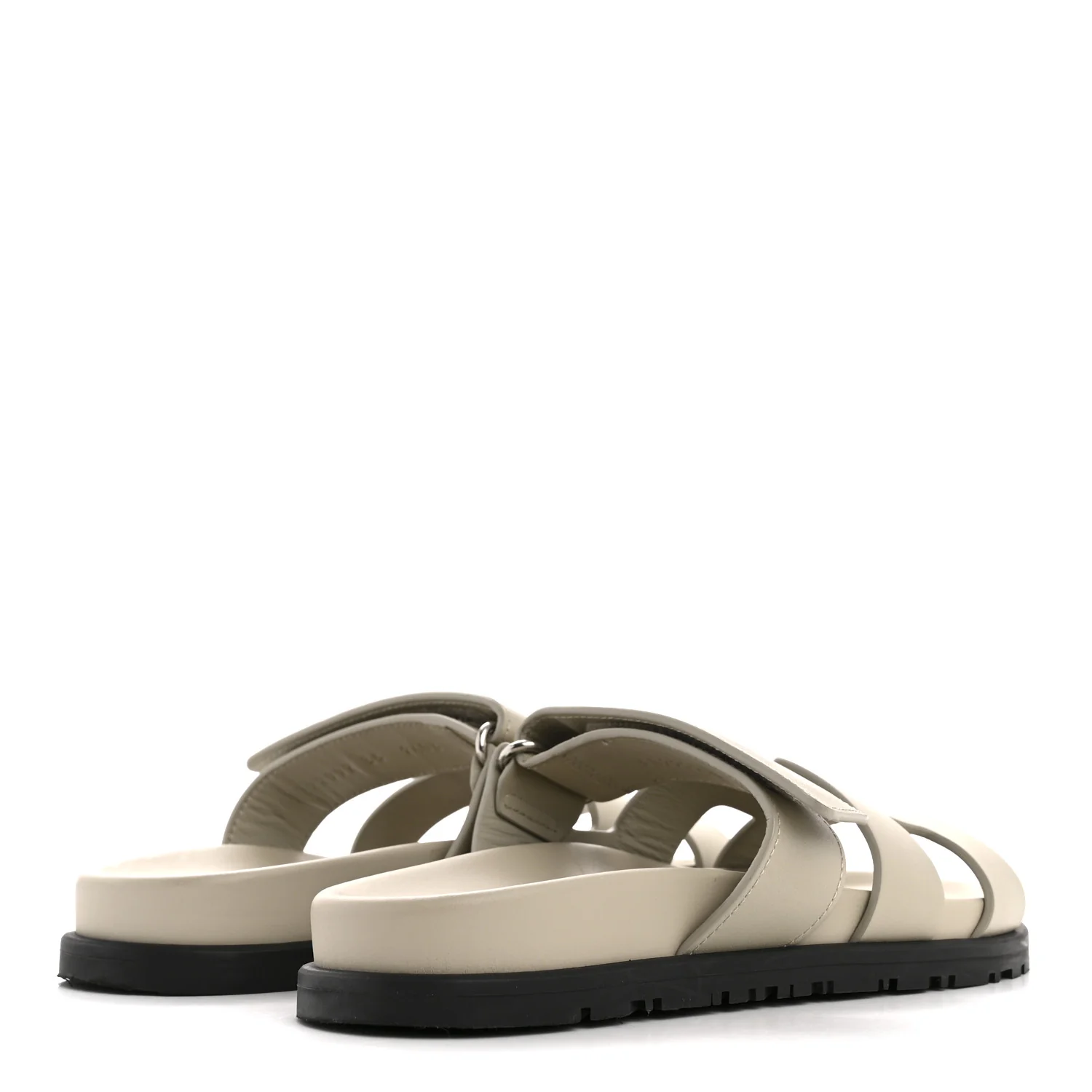 Calfskin Womens Chypre Sandals 35 Beige Mastic - Image 5
