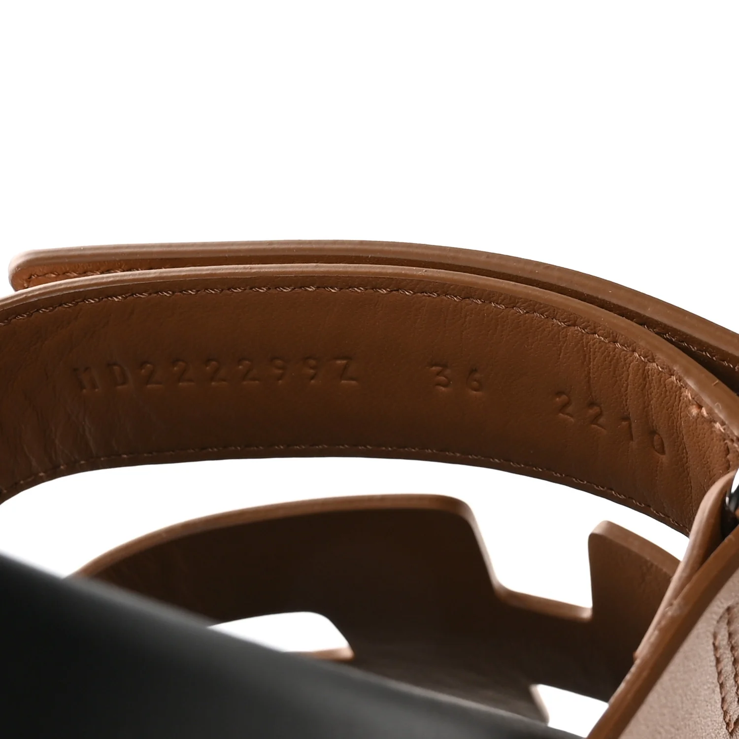 Calfskin Womens Chypre Sandals 36 Naturel - Image 8