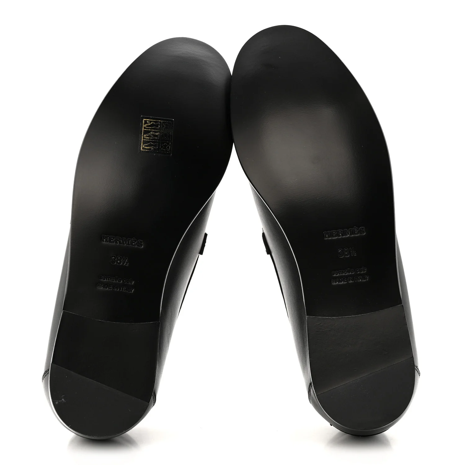 Calfskin Womens Destin Loafers 38.5 Black - Image 6