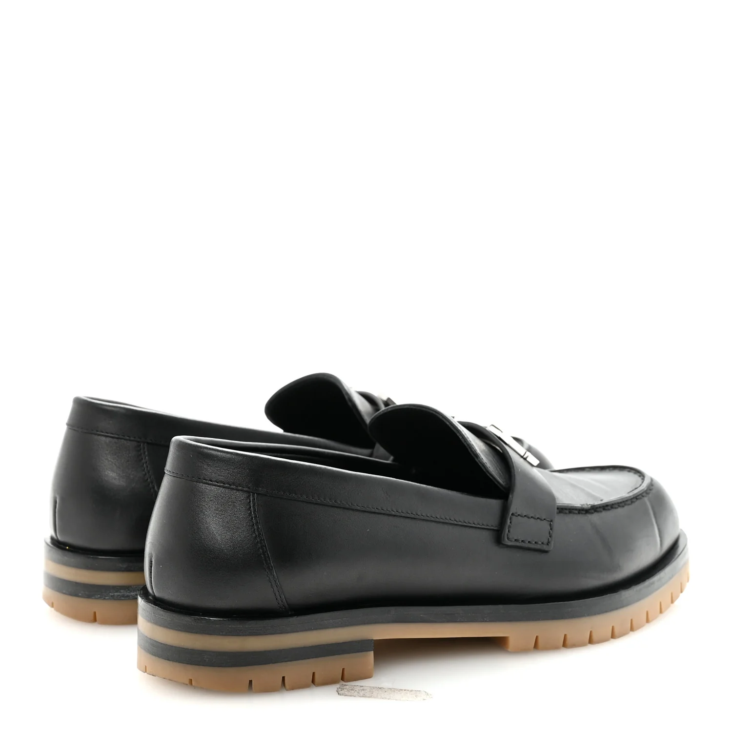 Calfskin Womens Faubourg Loafers 36.5 Black - Image 5