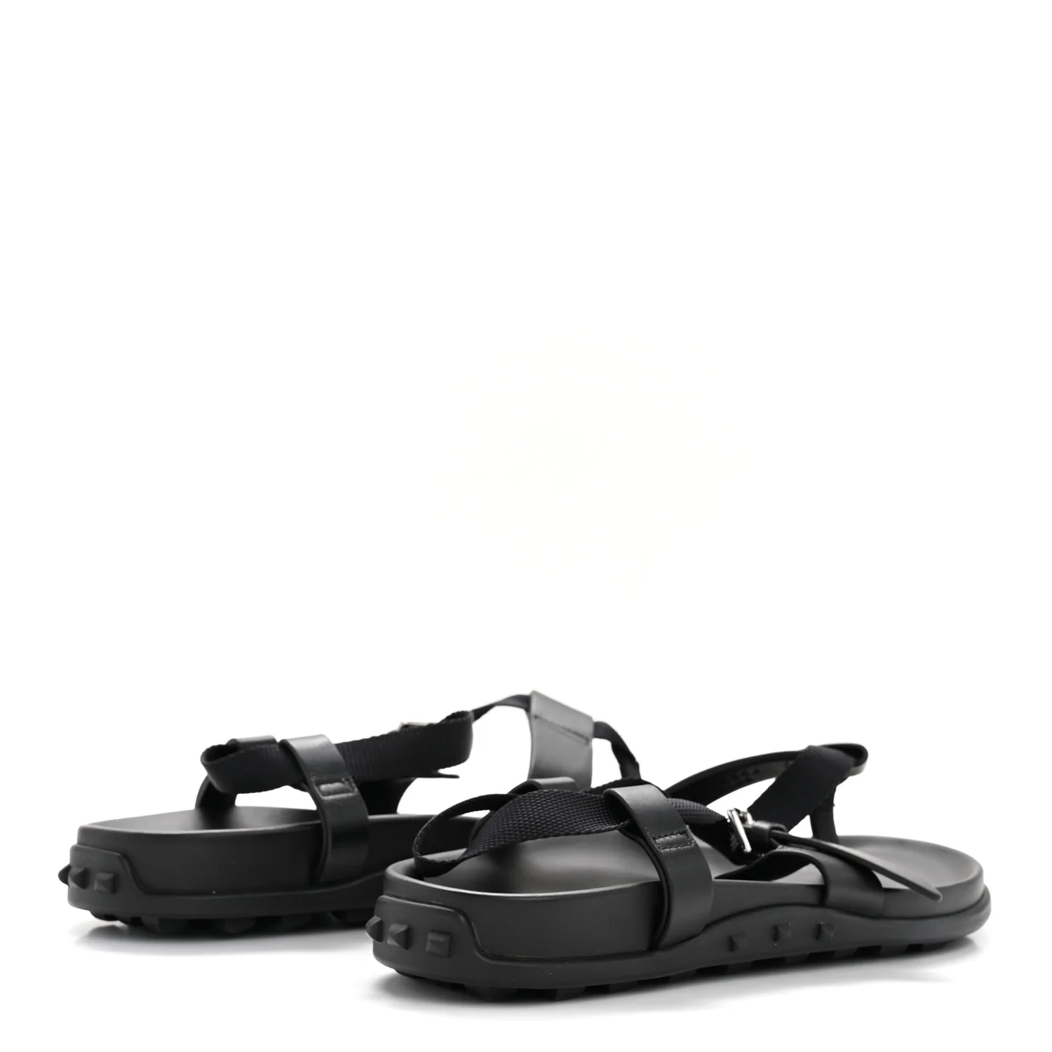 Calfskin Womens Inboard Sandals 38 Black - Image 9