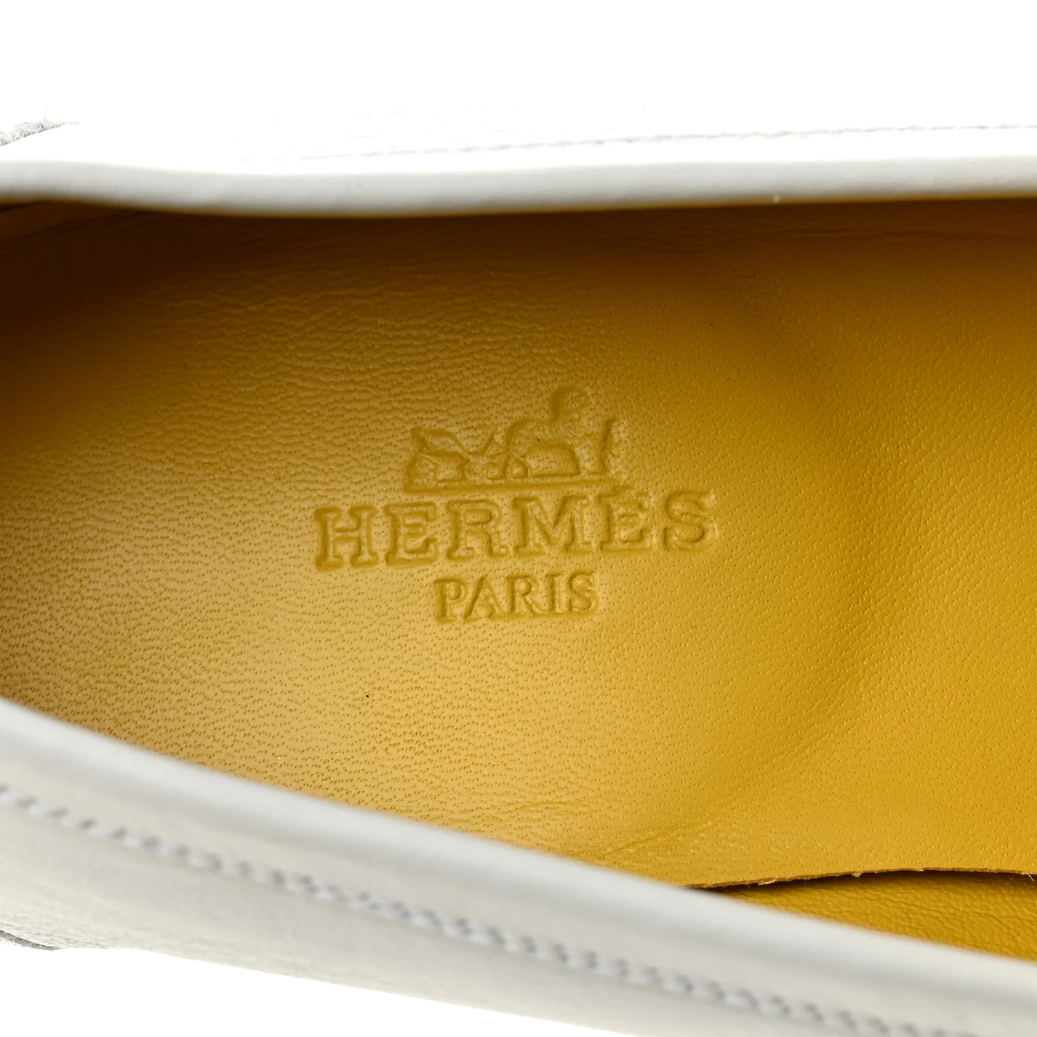 Calfskin Womens Paris Loafers 36.5 White Bois De Santal - Image 8