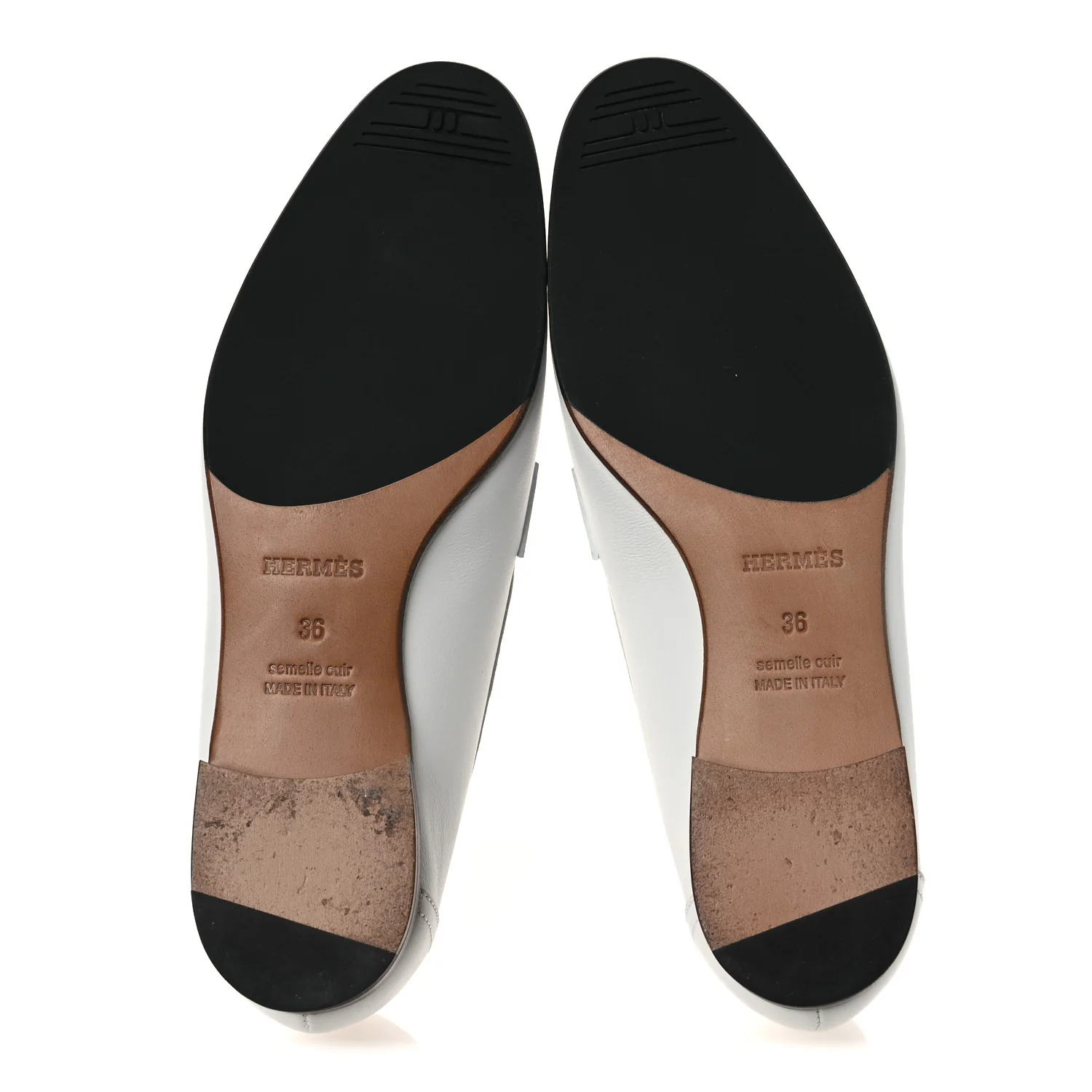 Calfskin Womens Royal Loafers 36 White - Image 13