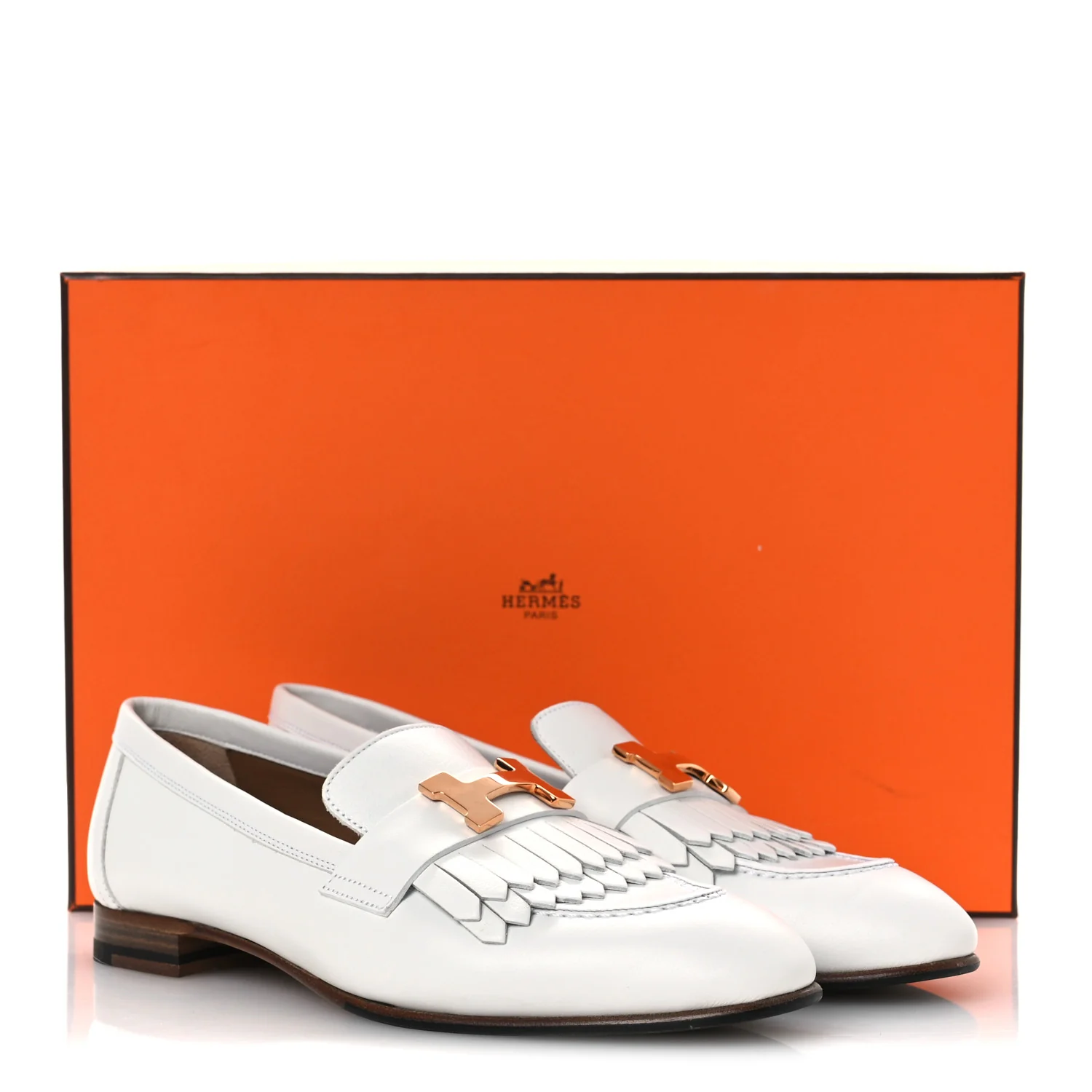 Calfskin Womens Royal Loafers 36 White - Image 24