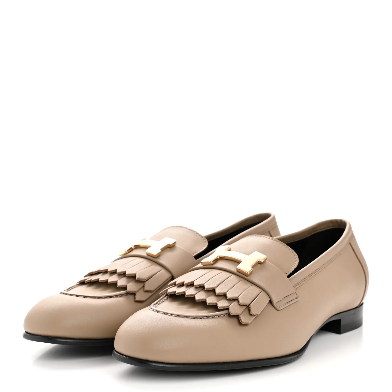Calfskin Womens Royal Loafers 38 Beige Sable - Image 4