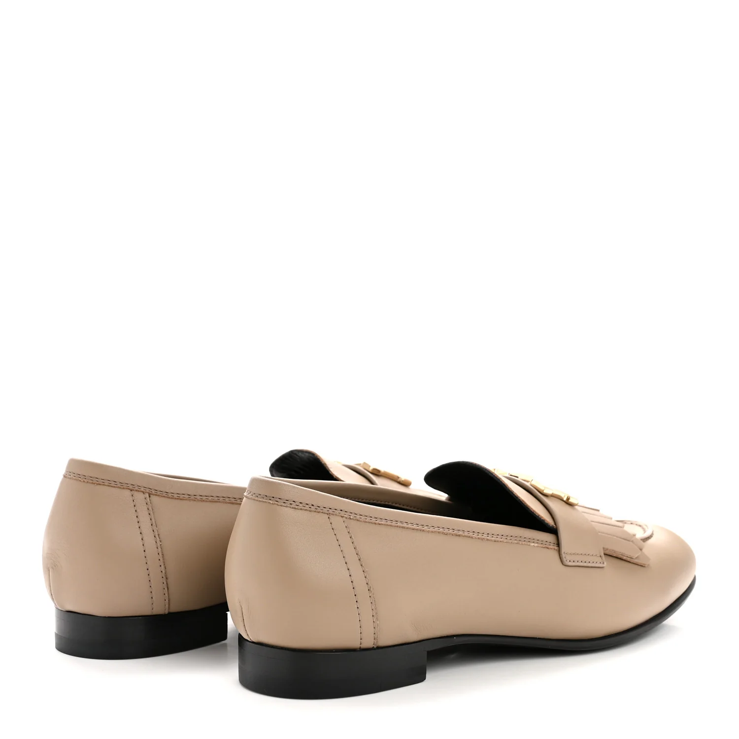 Calfskin Womens Royal Loafers 38 Beige Sable - Image 5