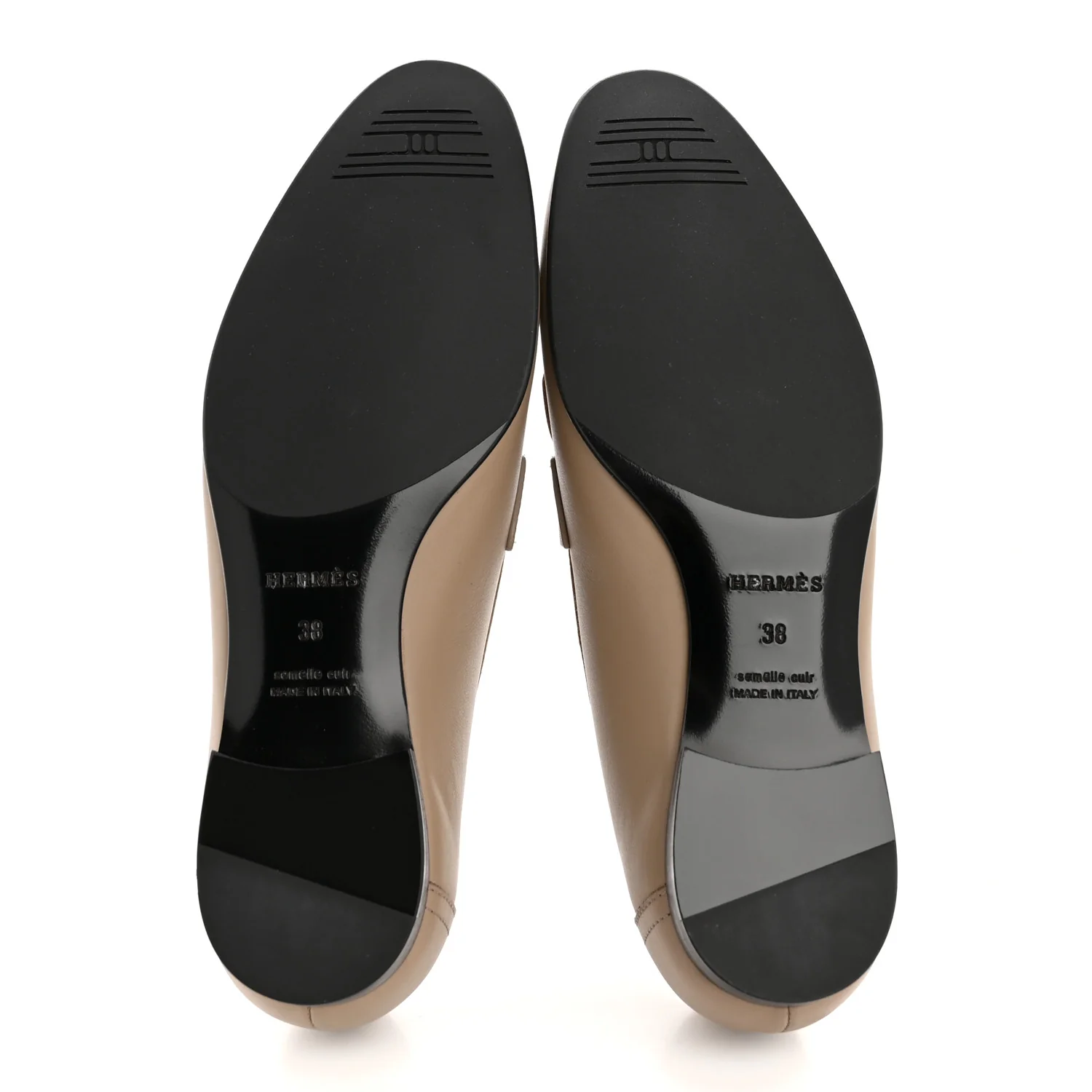 Calfskin Womens Royal Loafers 38 Beige Sable - Image 6