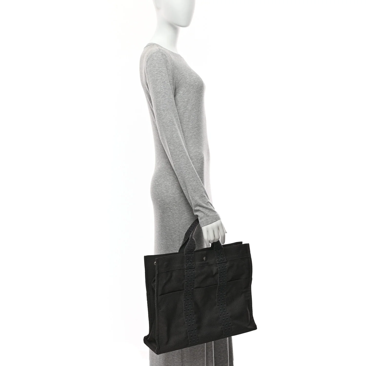 Canvas Herline MM Tote Grey - Image 2