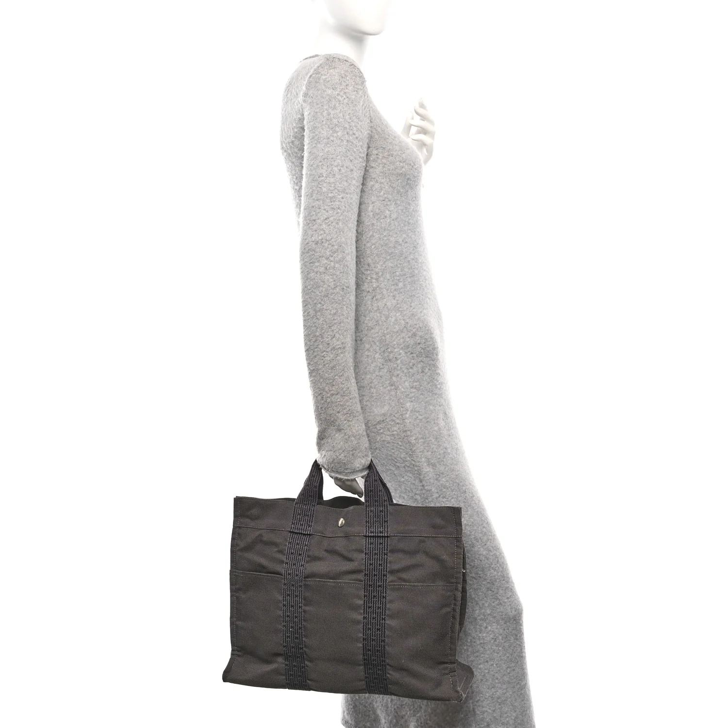 Canvas Herline MM Tote Grey - Image 2