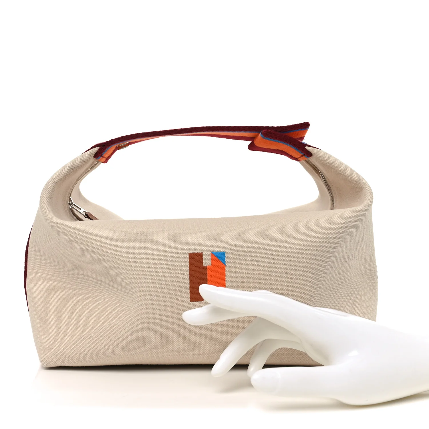 Canvas Large Bride-A-Brac Pavillon Pouch Natural Multicolor - Image 2