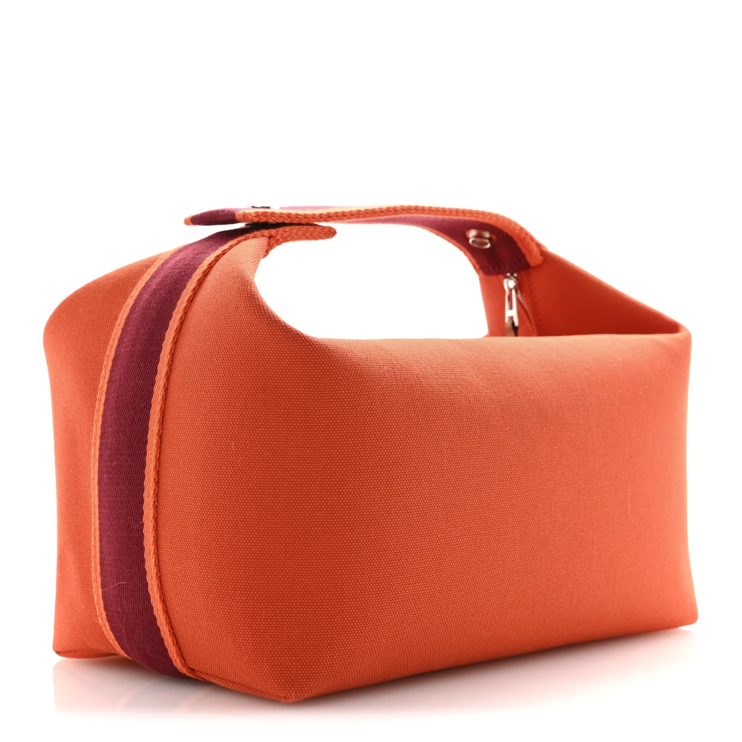 Canvas Large Bride-A-Brac Pouch Orange Feu Burgundy - Image 3