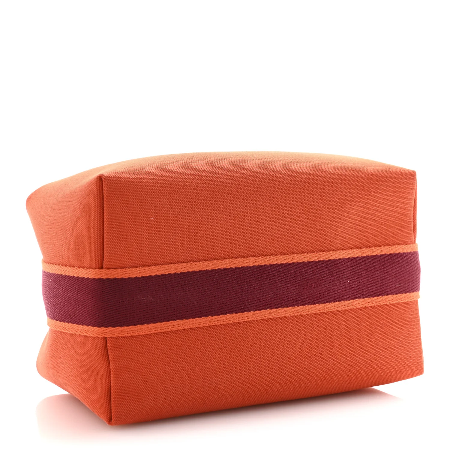 Canvas Large Bride-A-Brac Pouch Orange Feu Burgundy - Image 4